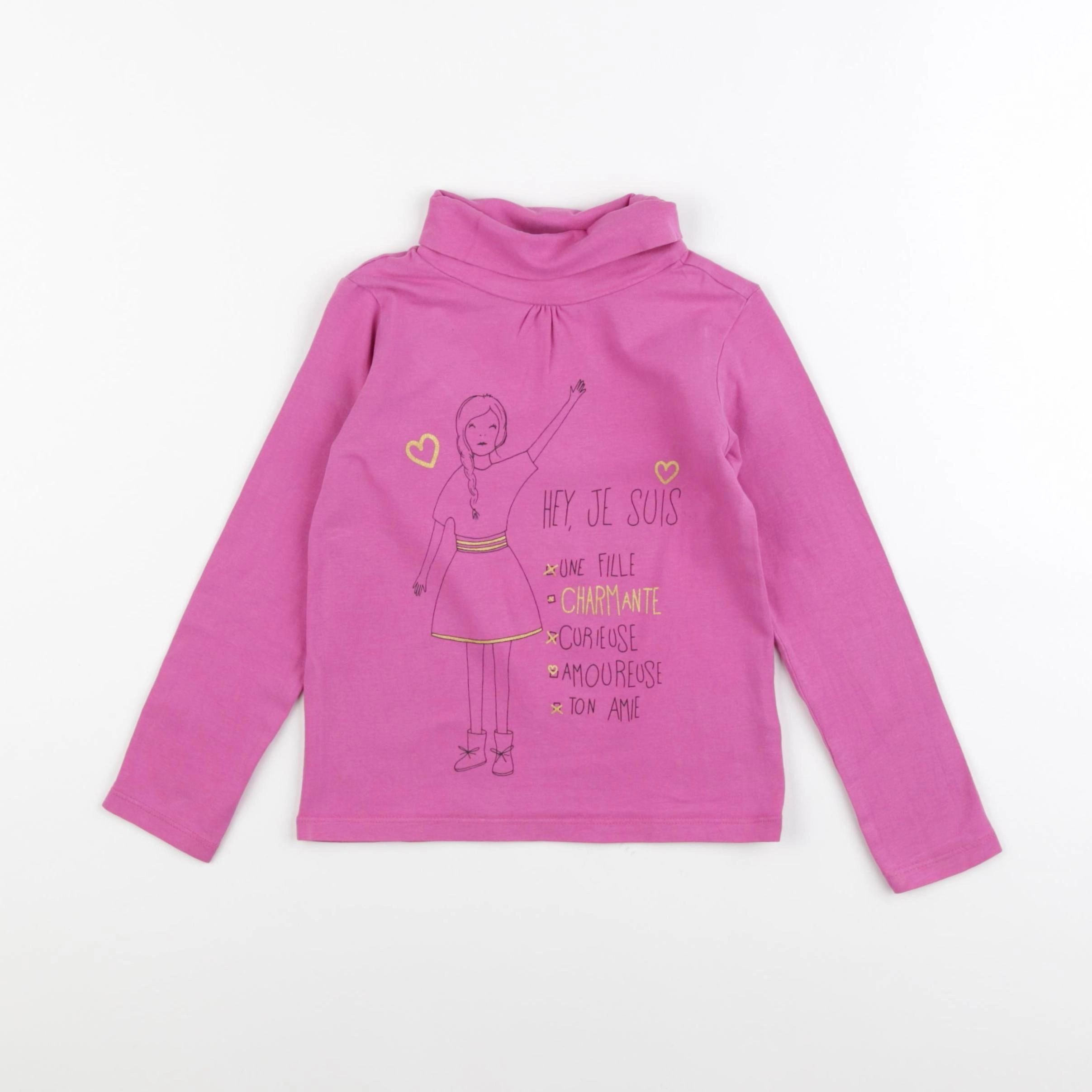 Vertbaudet - sous-pull rose - 5 ans