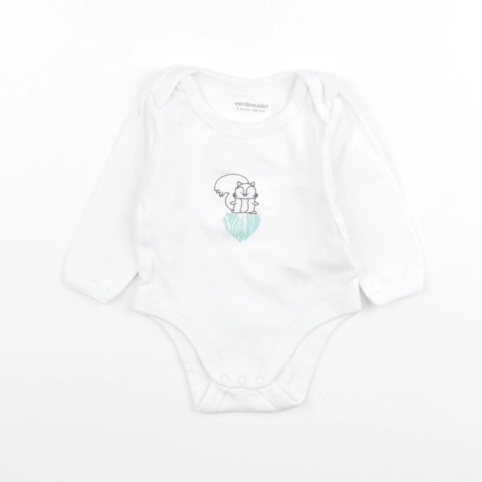 Vertbaudet - body blanc - 3 mois
