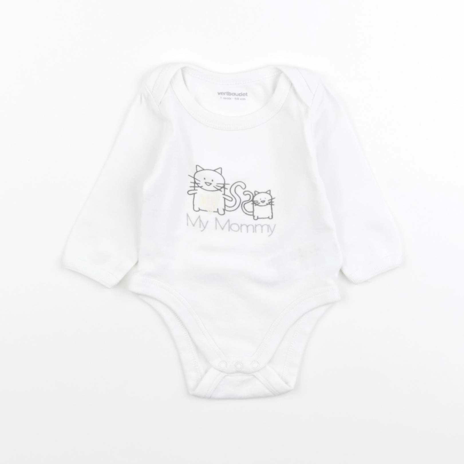 Vertbaudet - body blanc - 3 mois