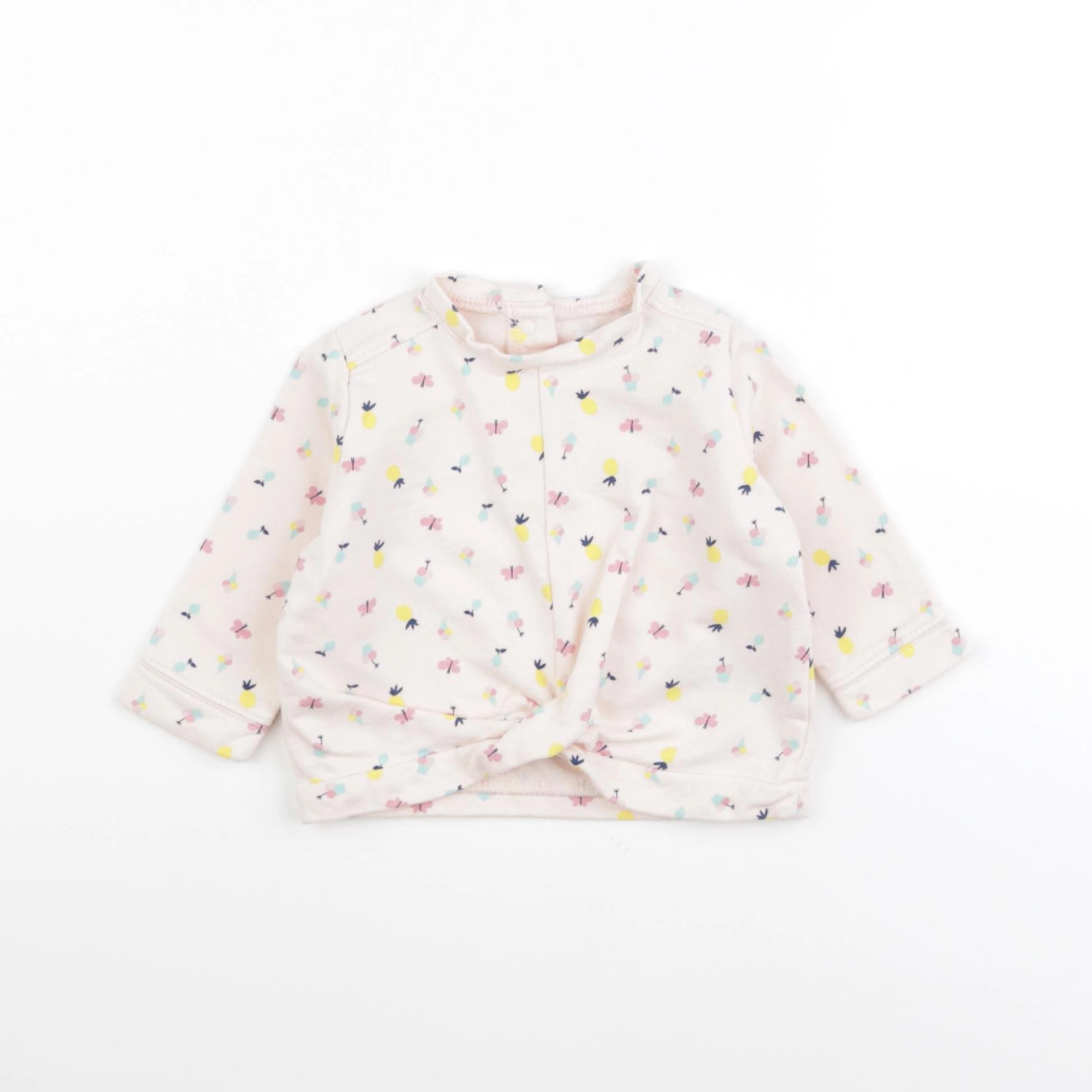 Vertbaudet - sweat rose - 3/6 mois