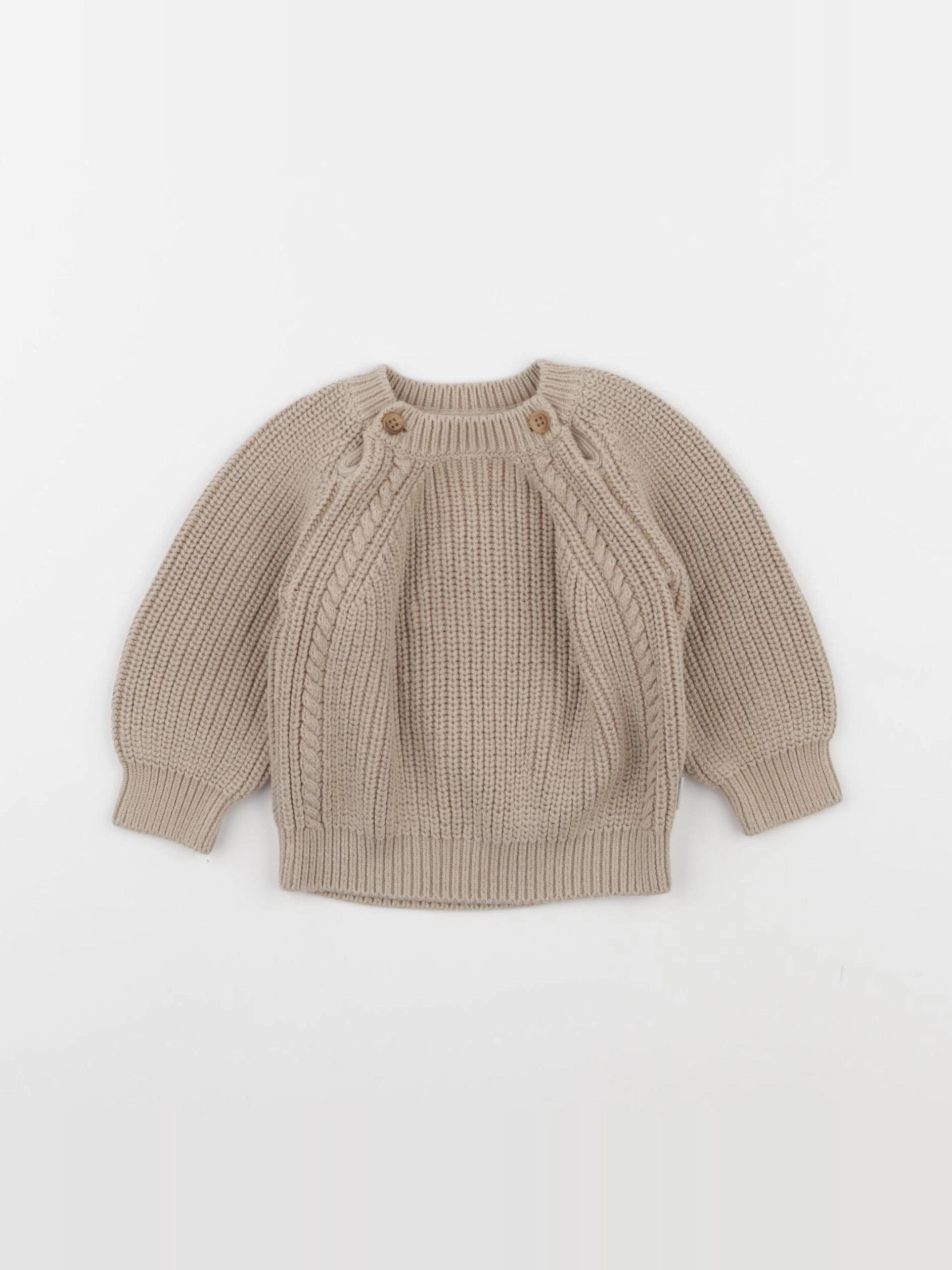 Noppies - pull marron - 4/6 mois