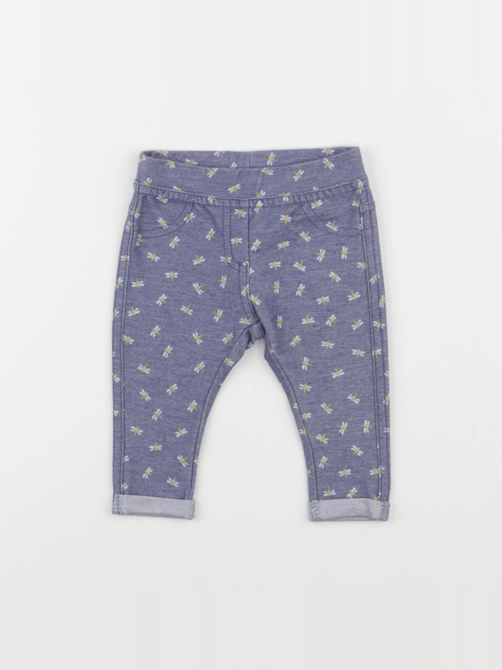 Zara - legging bleu - 3/6 mois