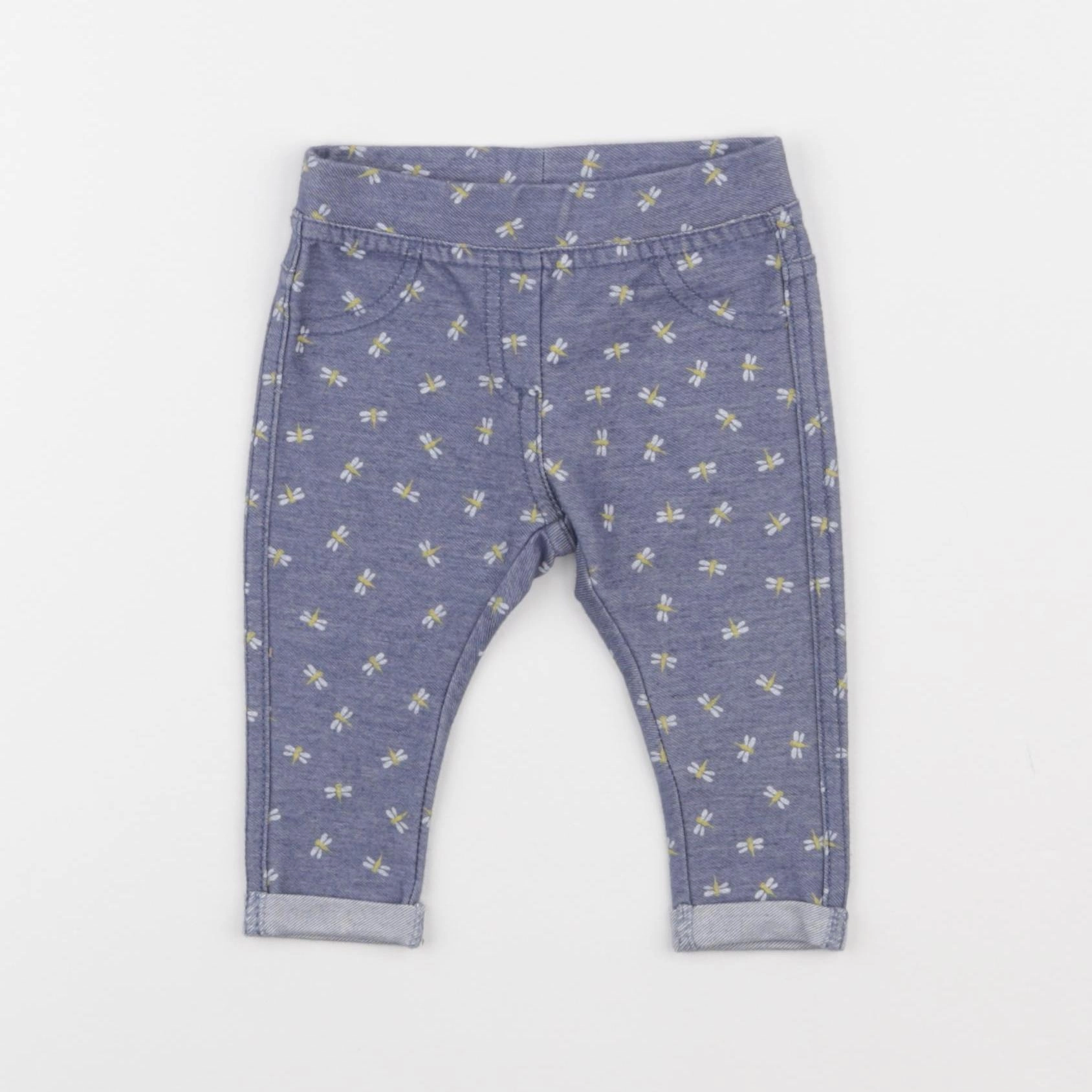 Zara - legging bleu - 3/6 mois