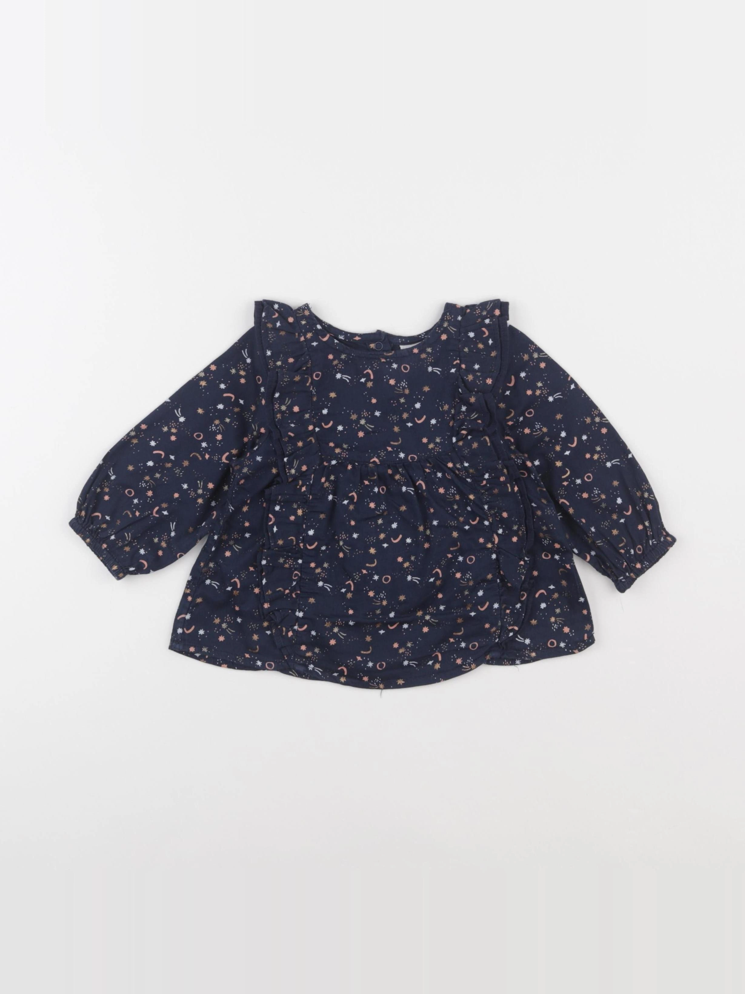 Tape à l'oeil - blouse bleu - 12 mois