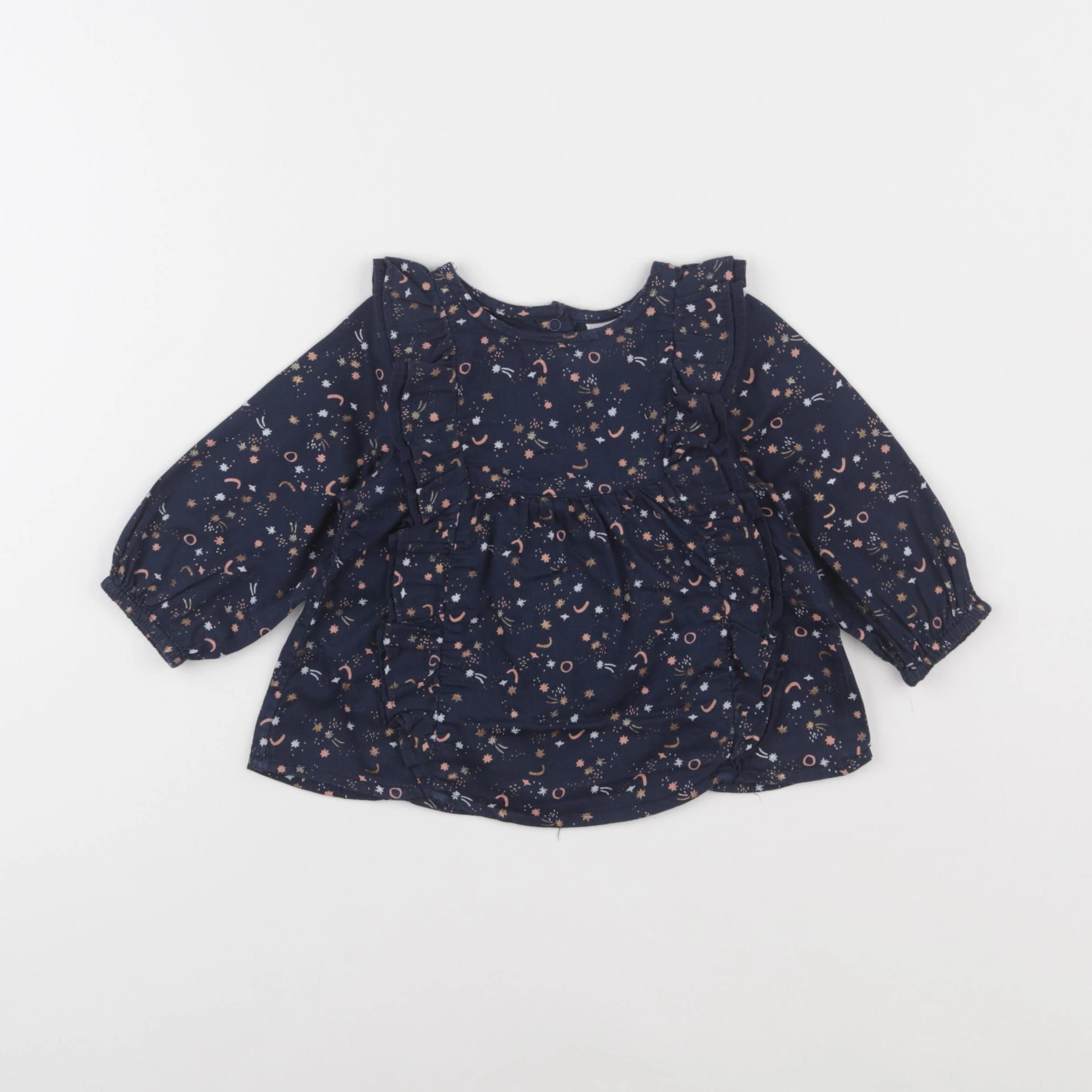Tape à l'oeil - blouse bleu - 12 mois