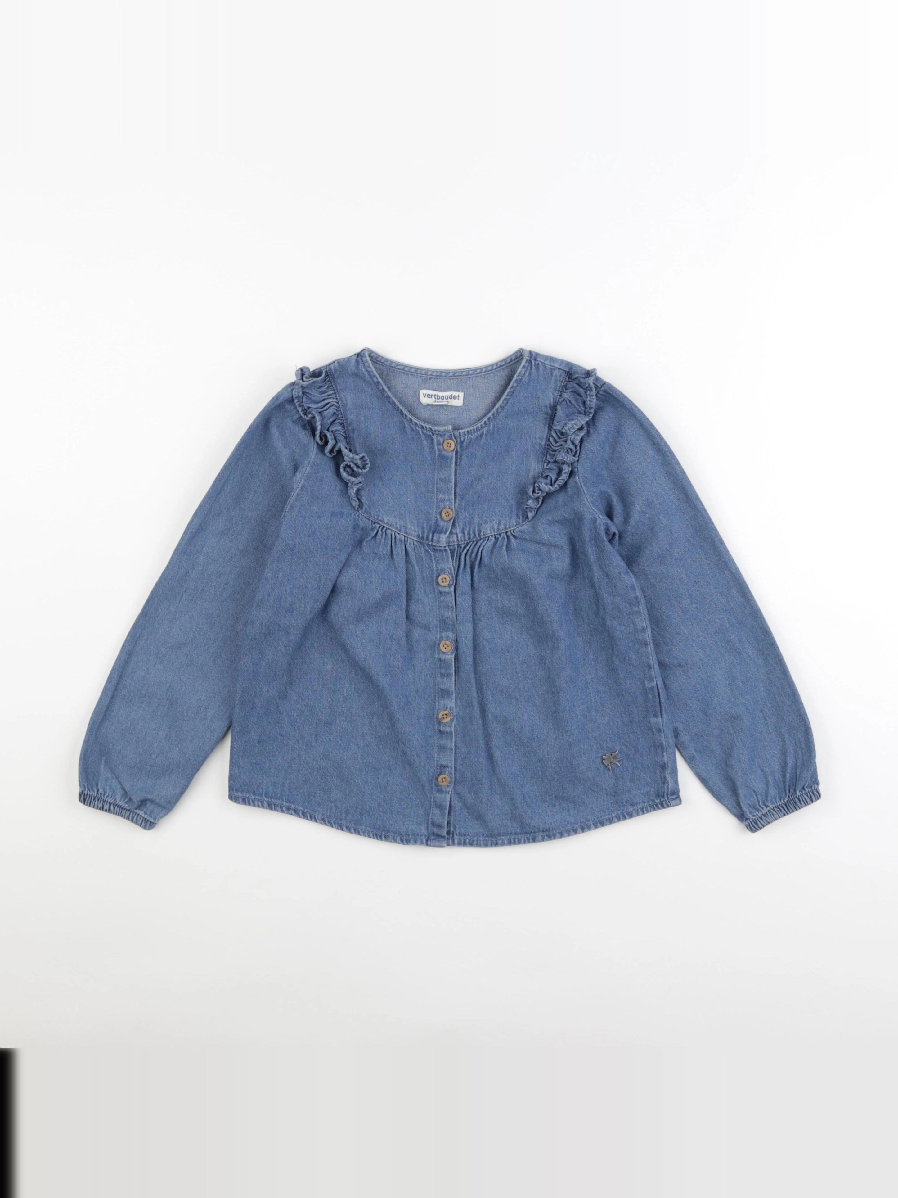 Vertbaudet - blouse bleu - 7 ans