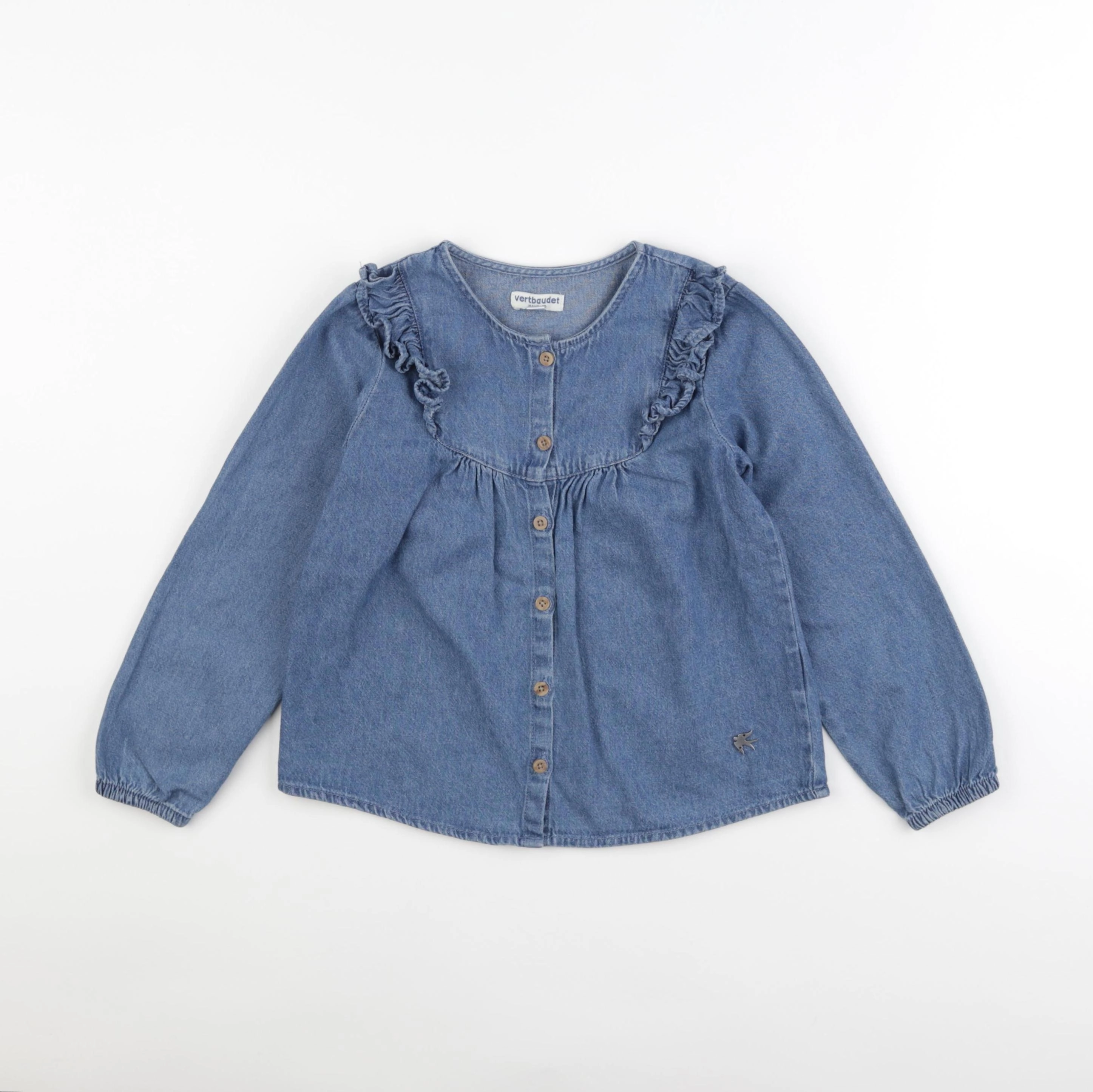 Vertbaudet - blouse bleu - 7 ans