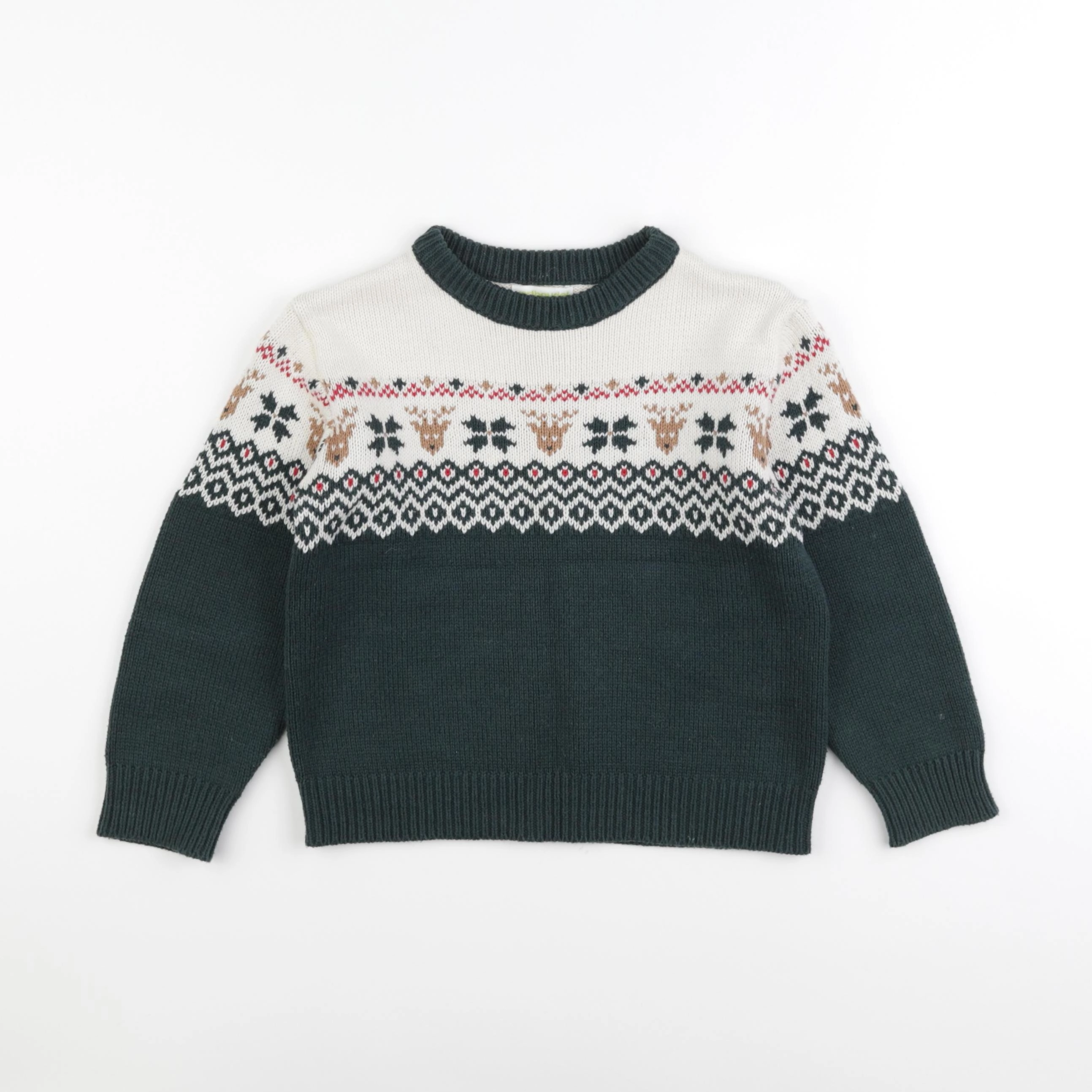 Vertbaudet - pull vert - 6 ans