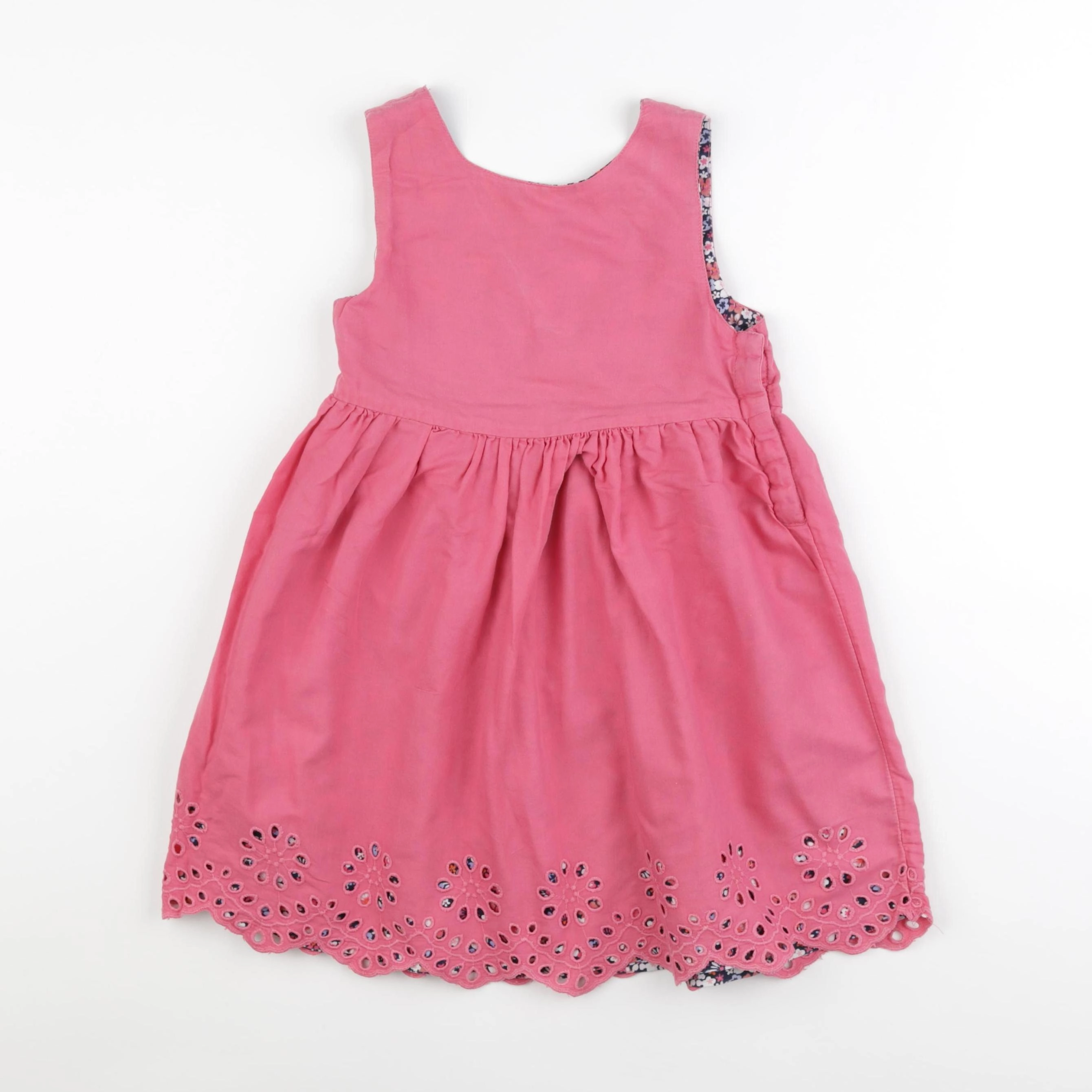 Vertbaudet - robe réversible rose - 6 ans