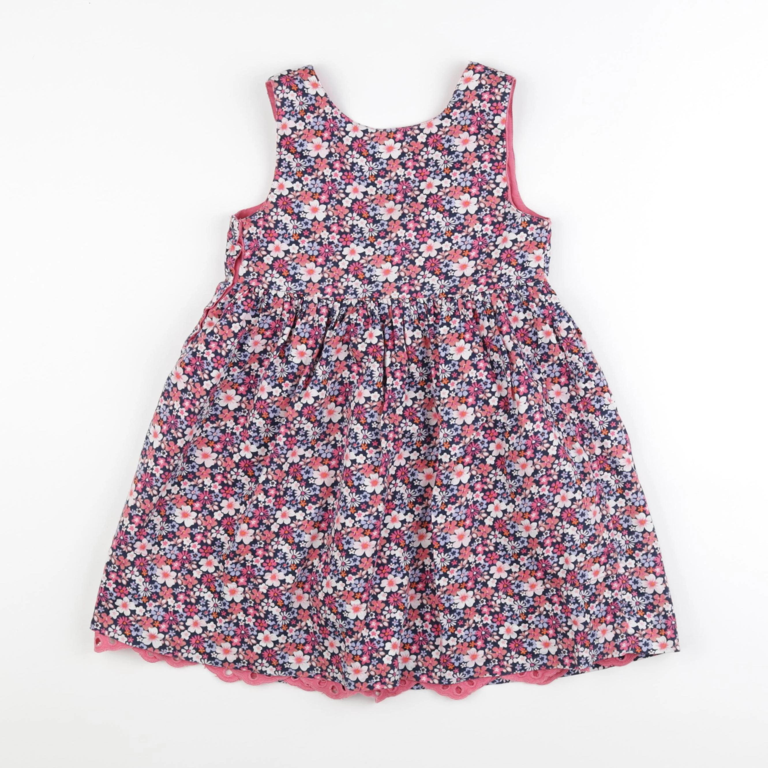 Vertbaudet - robe réversible rose - 6 ans