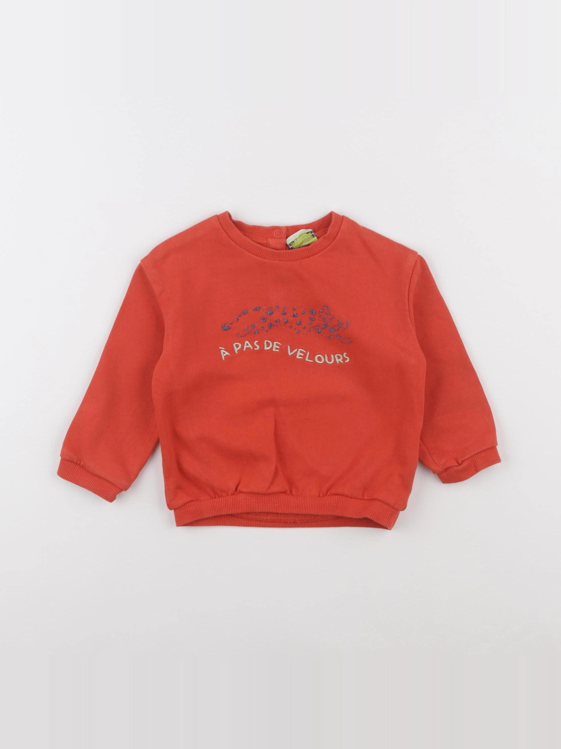 Tape à l'oeil - sweat orange - 18 mois
