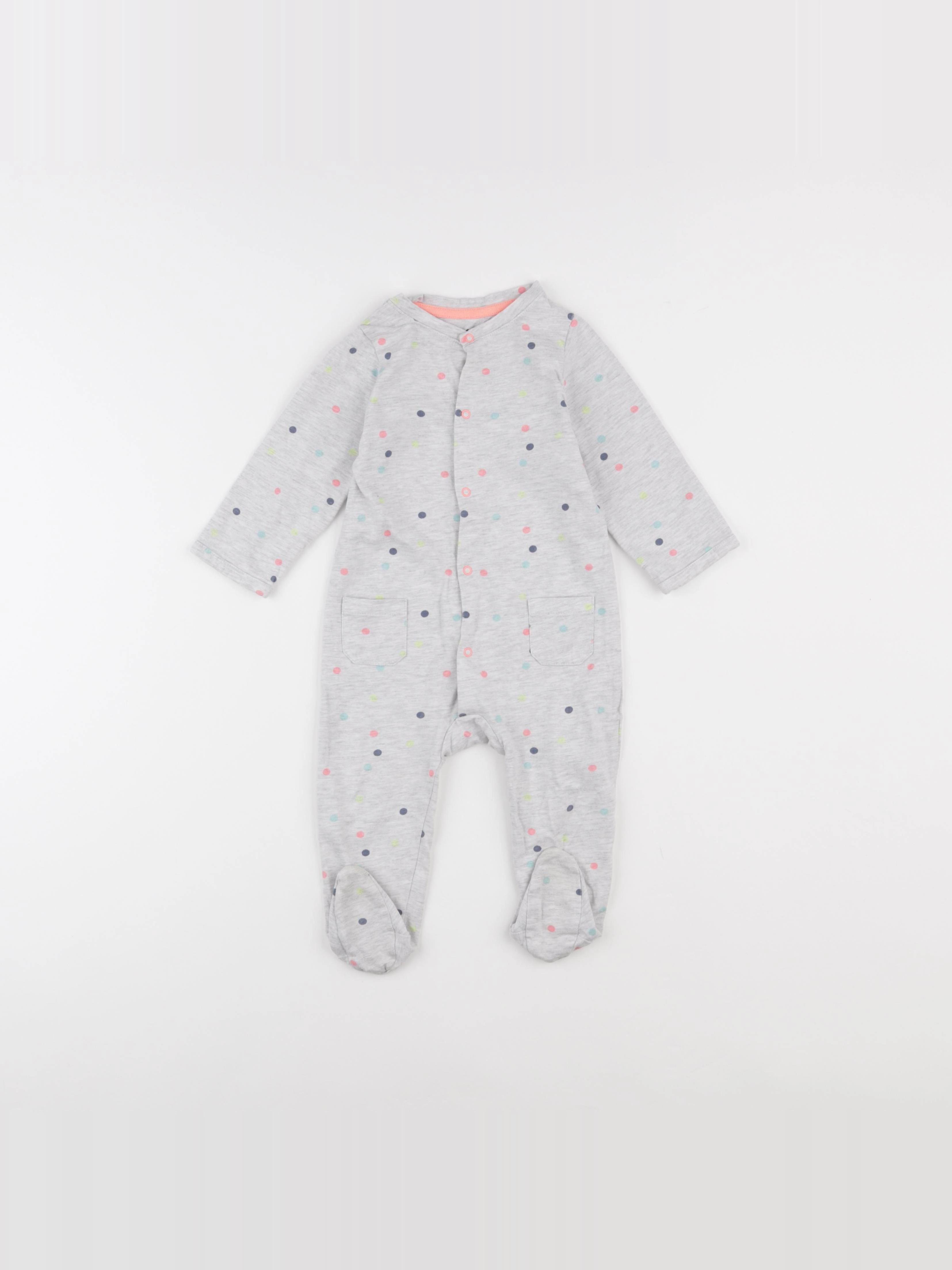 Tape à l'oeil - pyjama coton gris - 12 mois