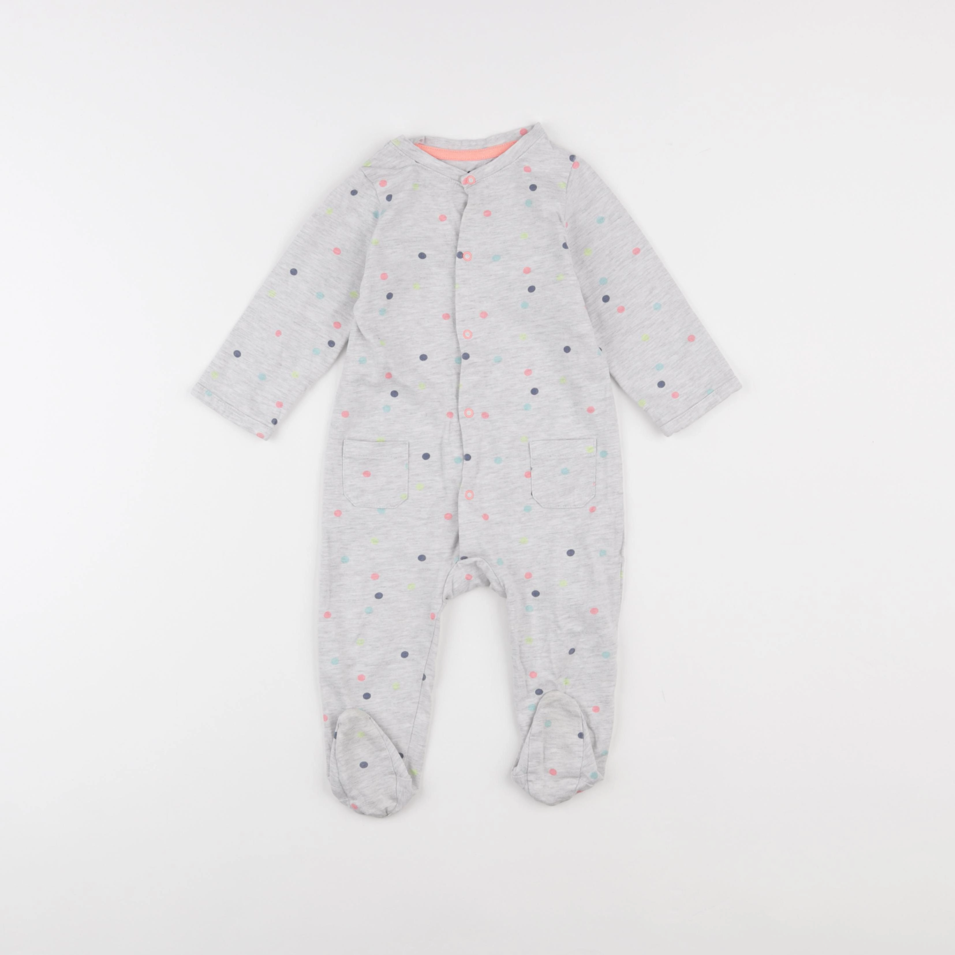 Tape à l'oeil - pyjama coton gris - 12 mois