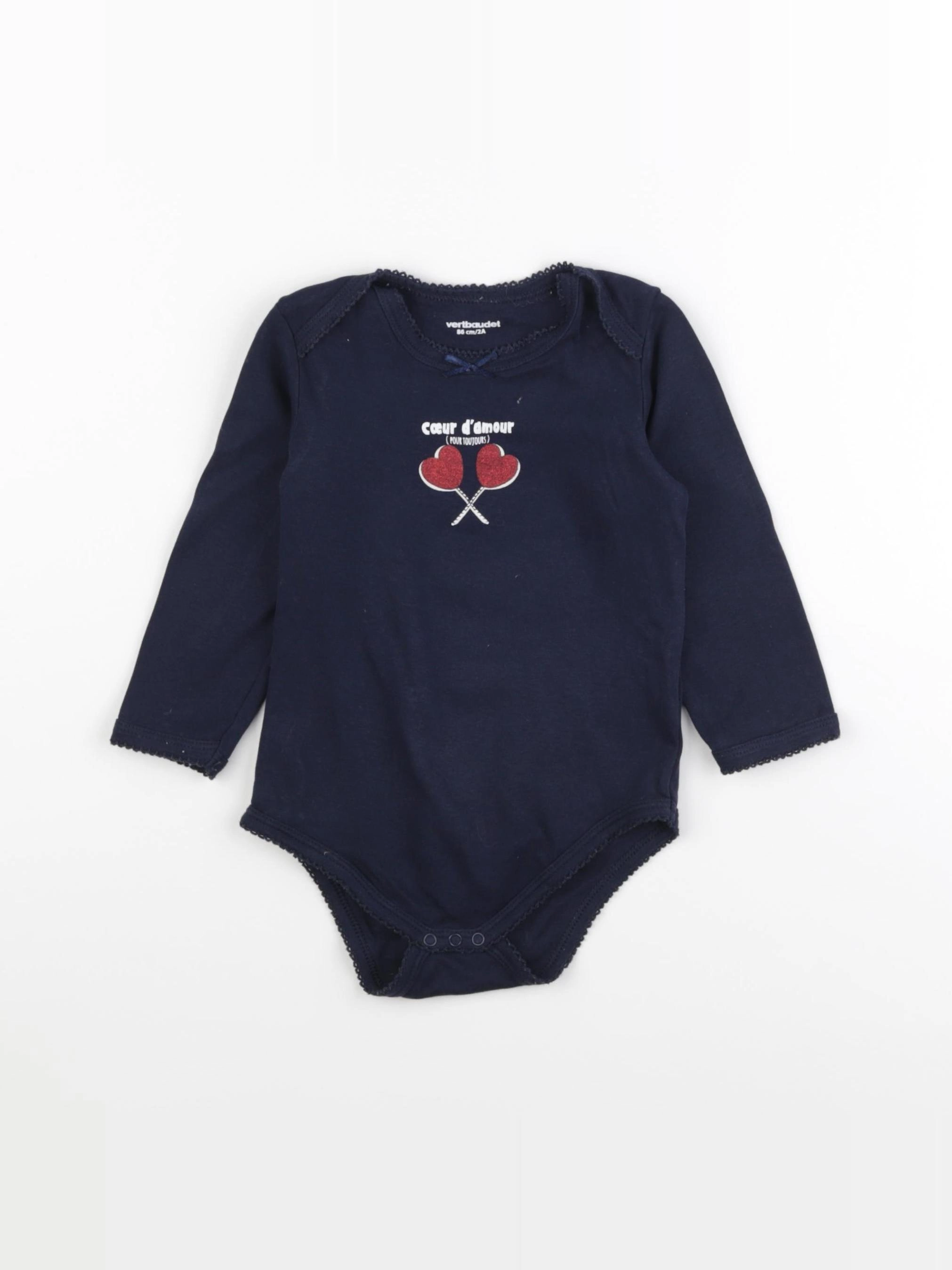 Vertbaudet - body bleu - 2 ans