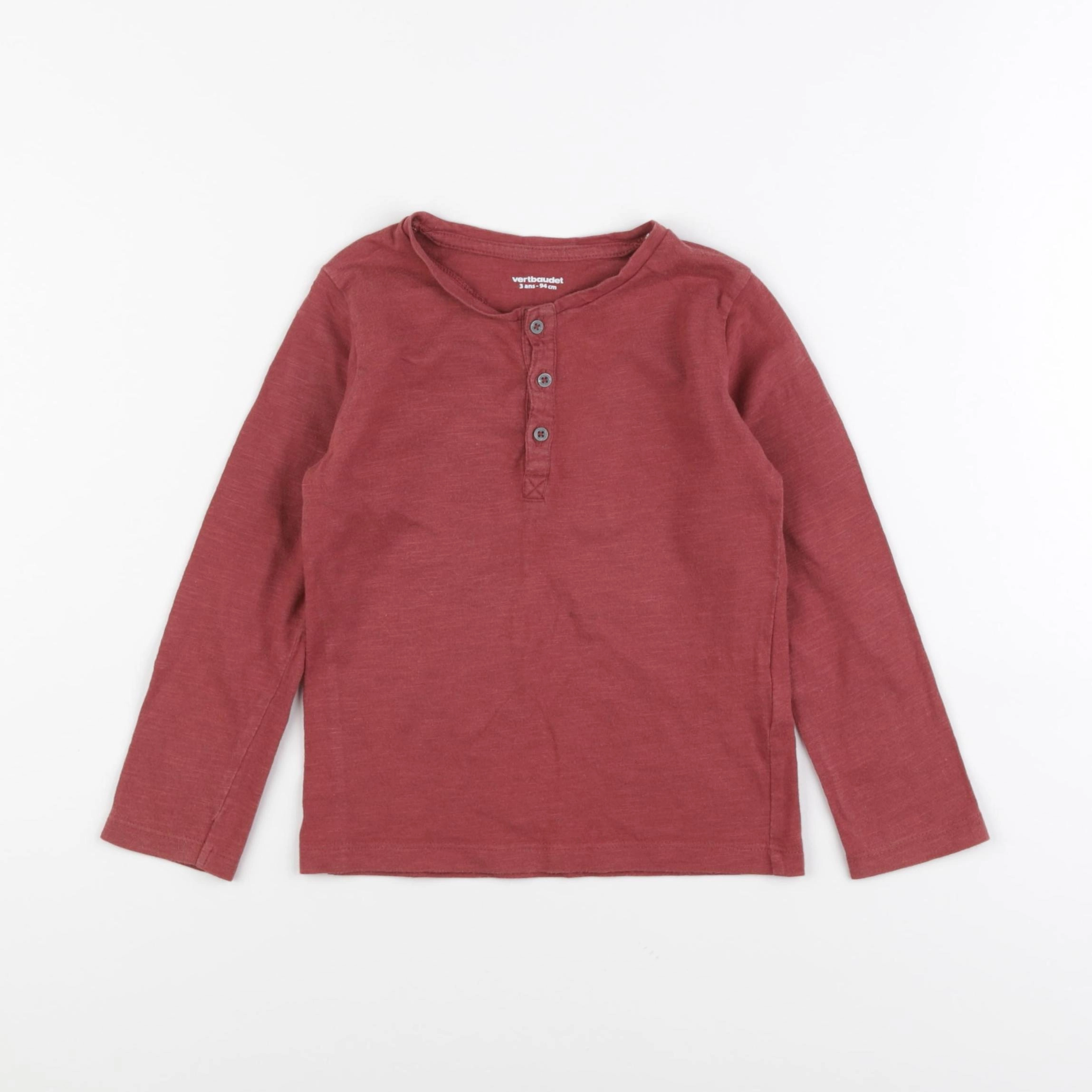 Vertbaudet - tee-shirt rouge - 3 ans