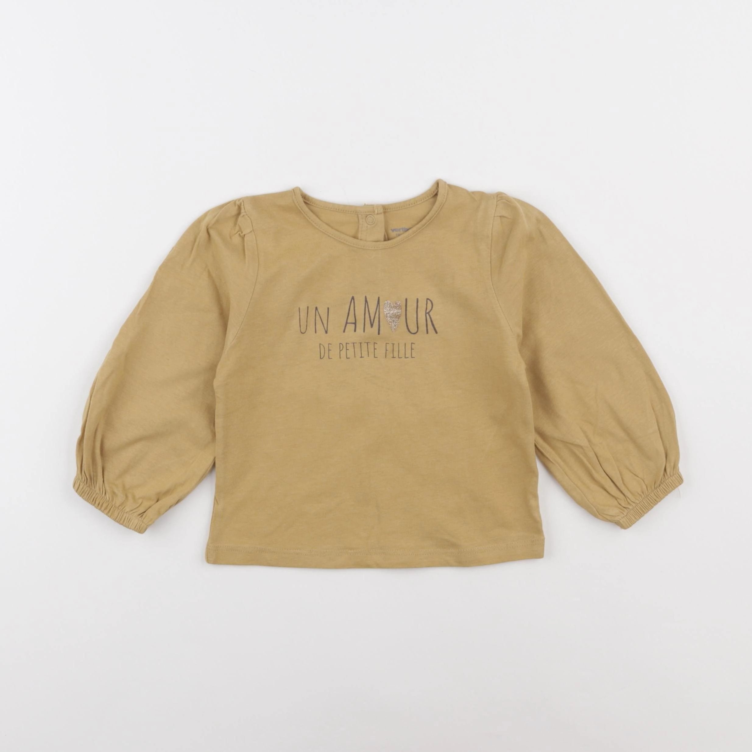 Vertbaudet - tee-shirt marron - 18 mois