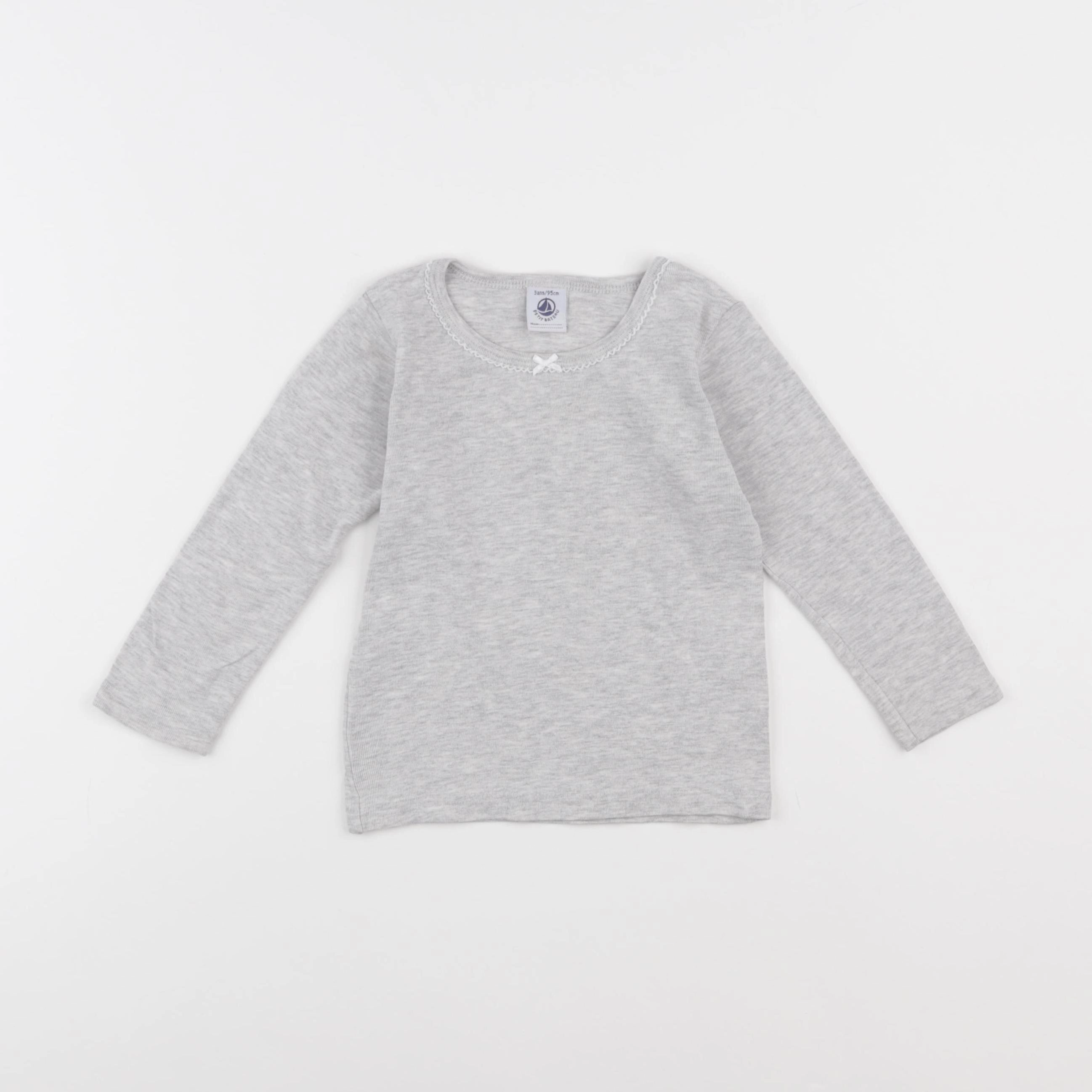 Petit Bateau - maillot de corps gris - 3 ans