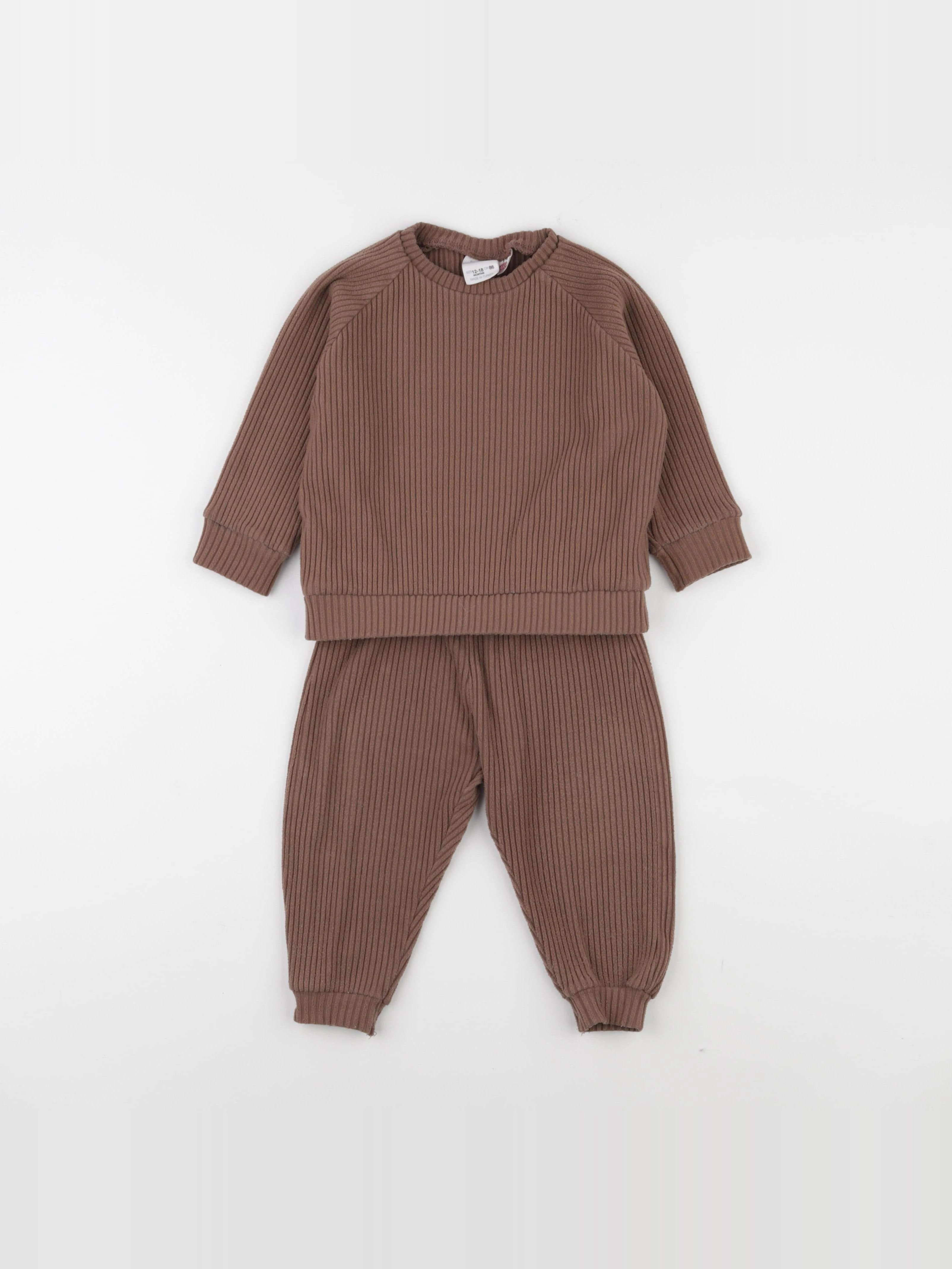 Zara - ensemble marron - 12/18 mois
