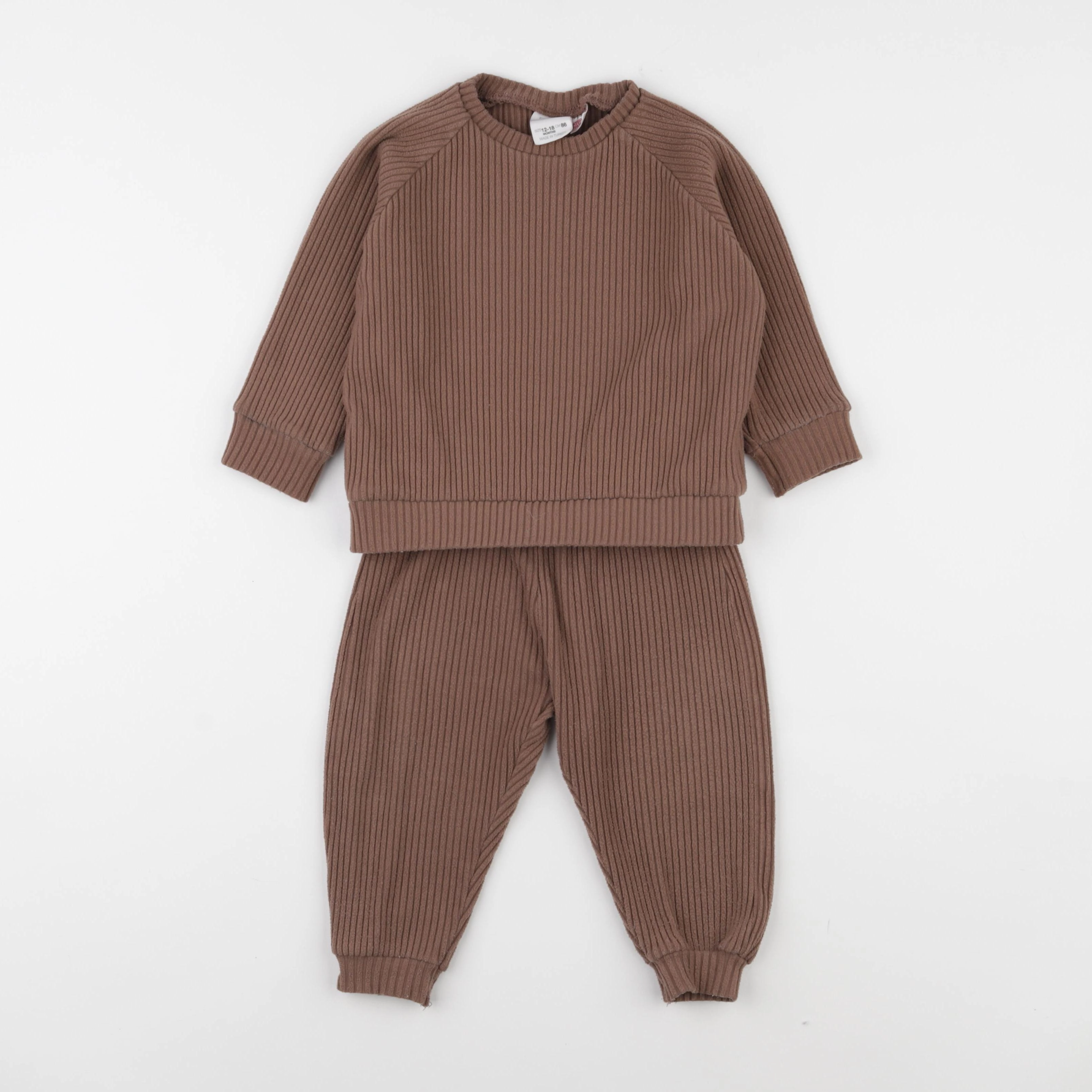 Zara - ensemble marron - 12/18 mois