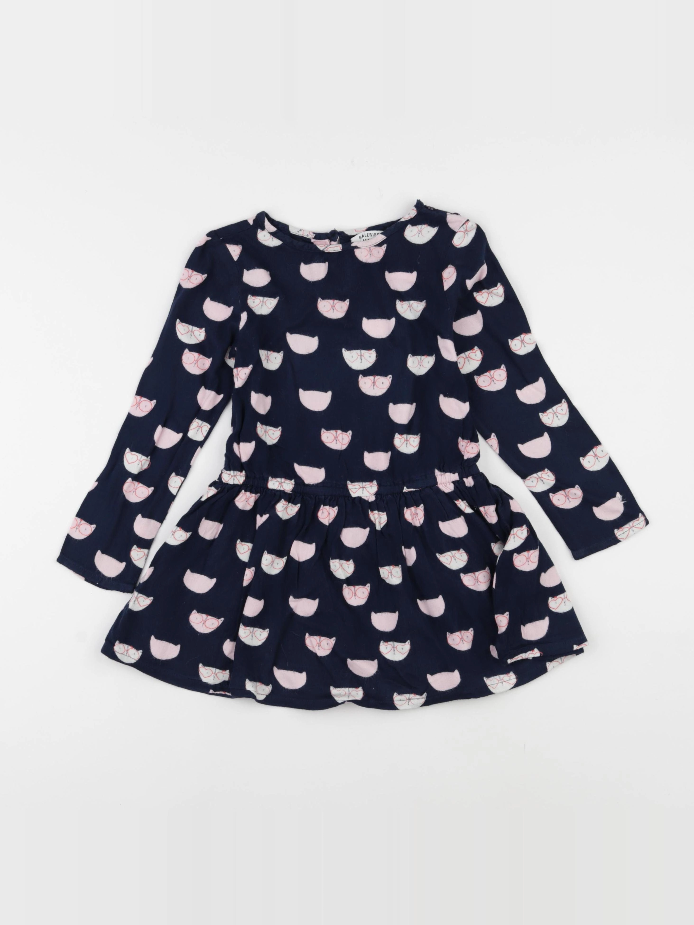Galeries Lafayette - robe bleu, rose - 5 ans
