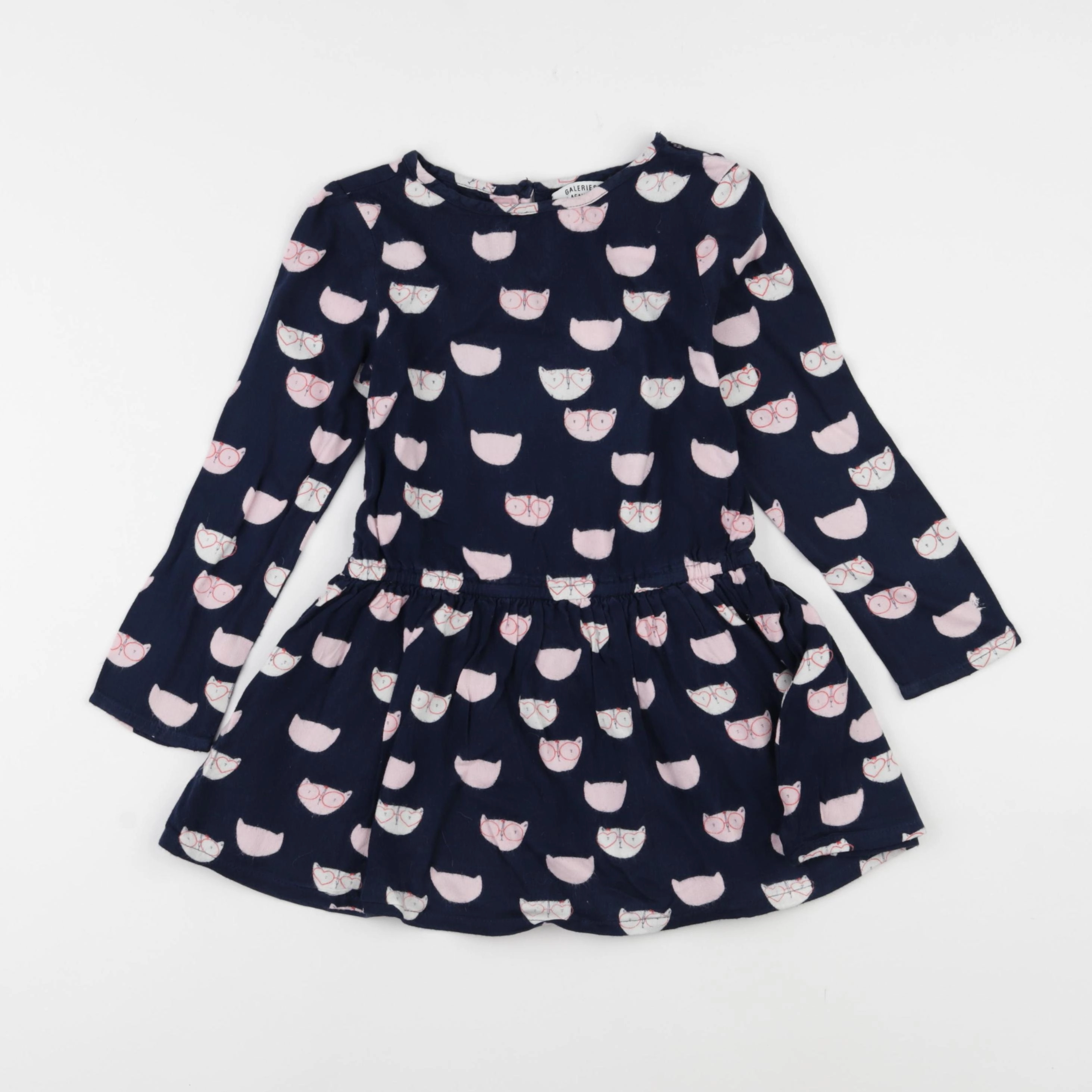 Galeries Lafayette - robe bleu, rose - 5 ans