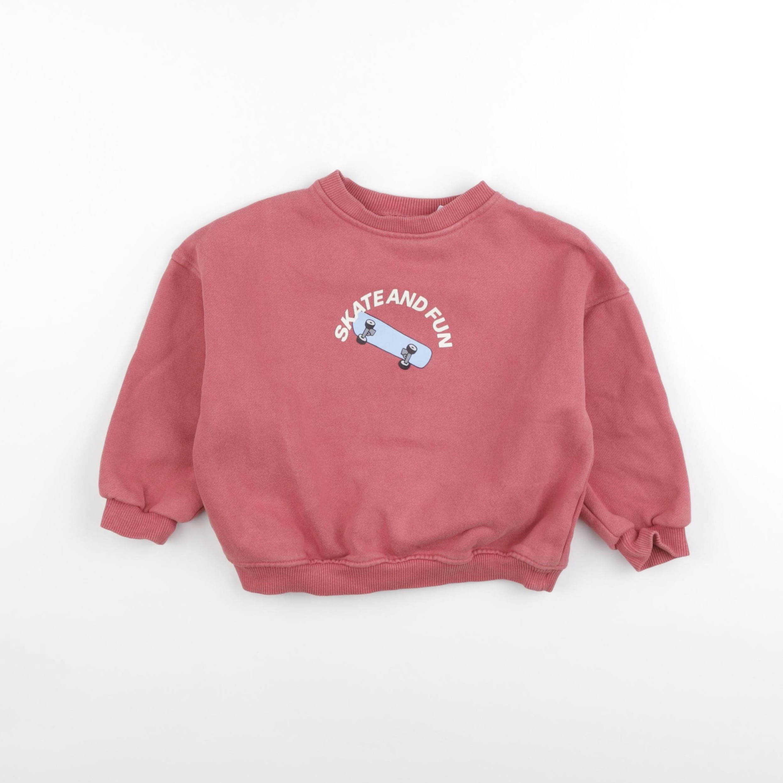 Zara - sweat imprimé au dos rose - 4 ans