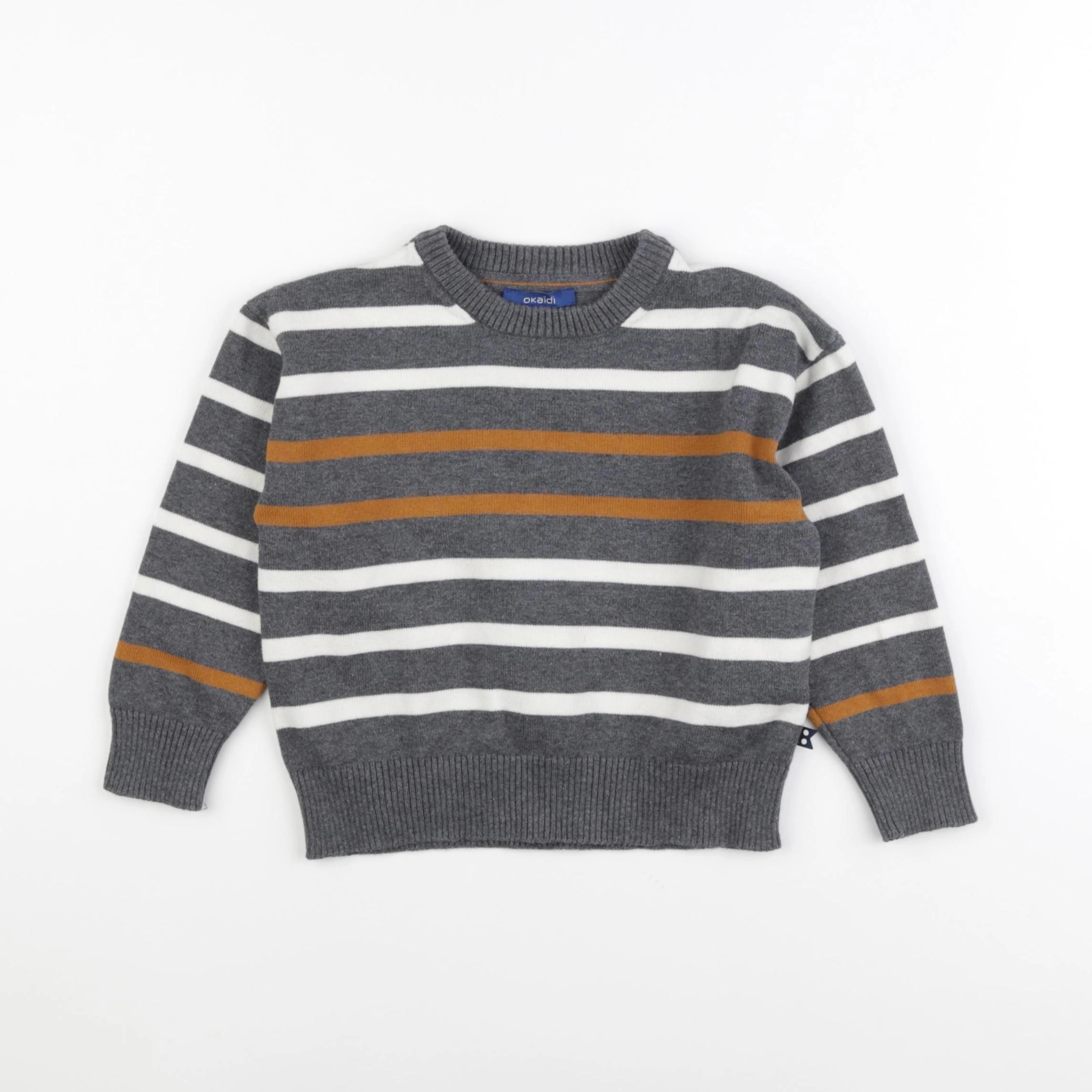 Okaidi - pull gris - 4 ans