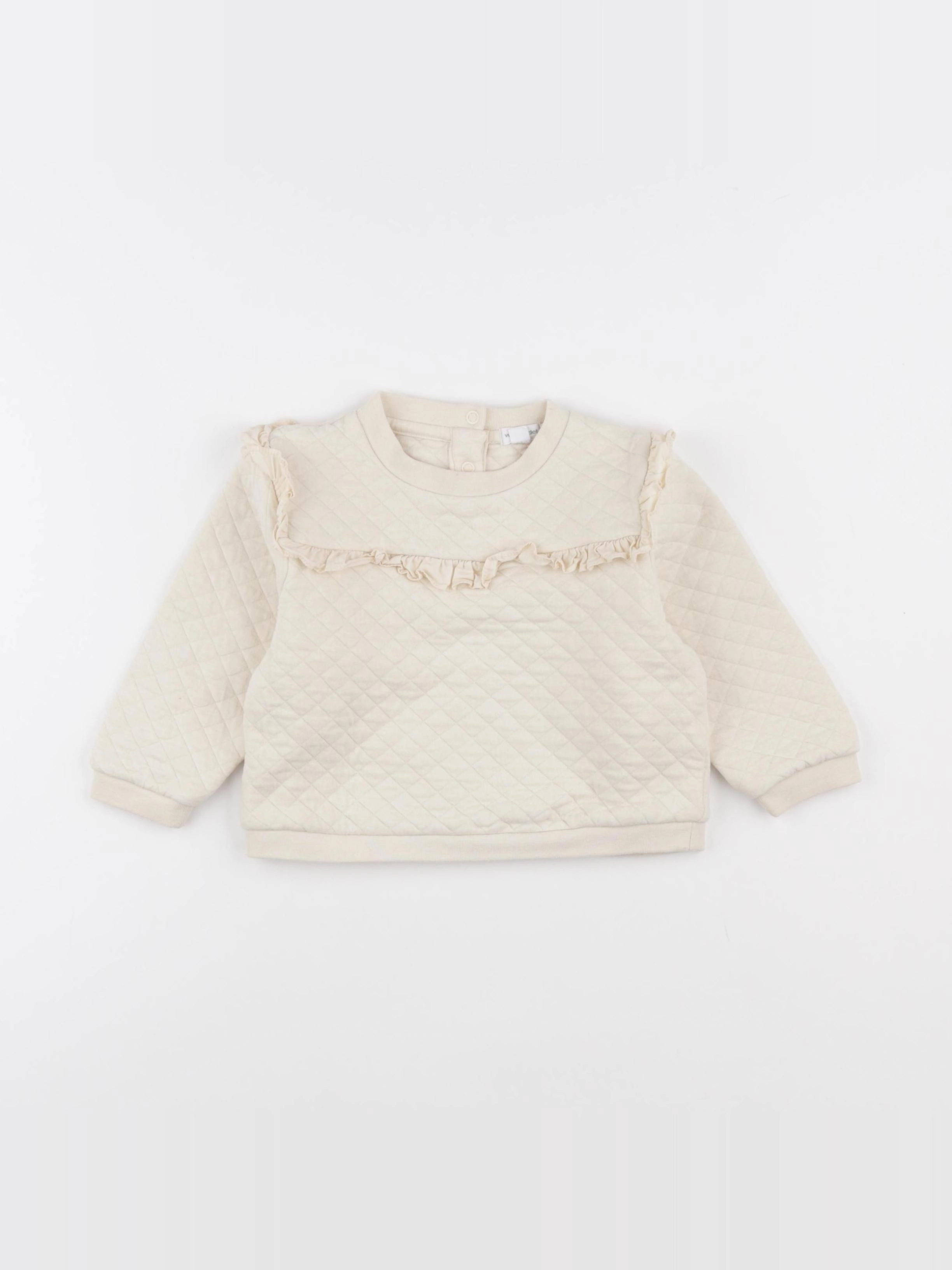 Vertbaudet - sweat beige - 18 mois