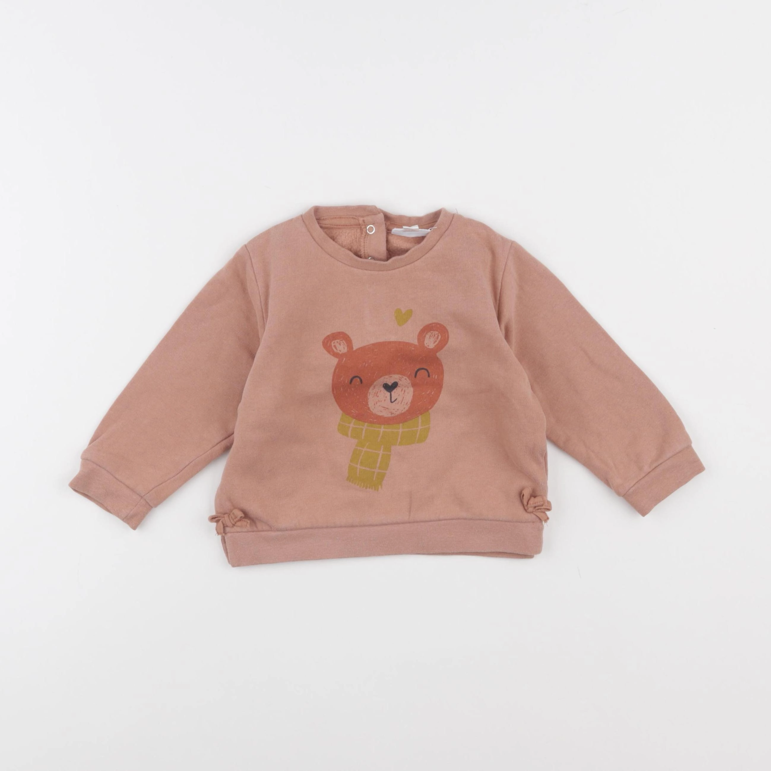 Vertbaudet - sweat rose - 18 mois
