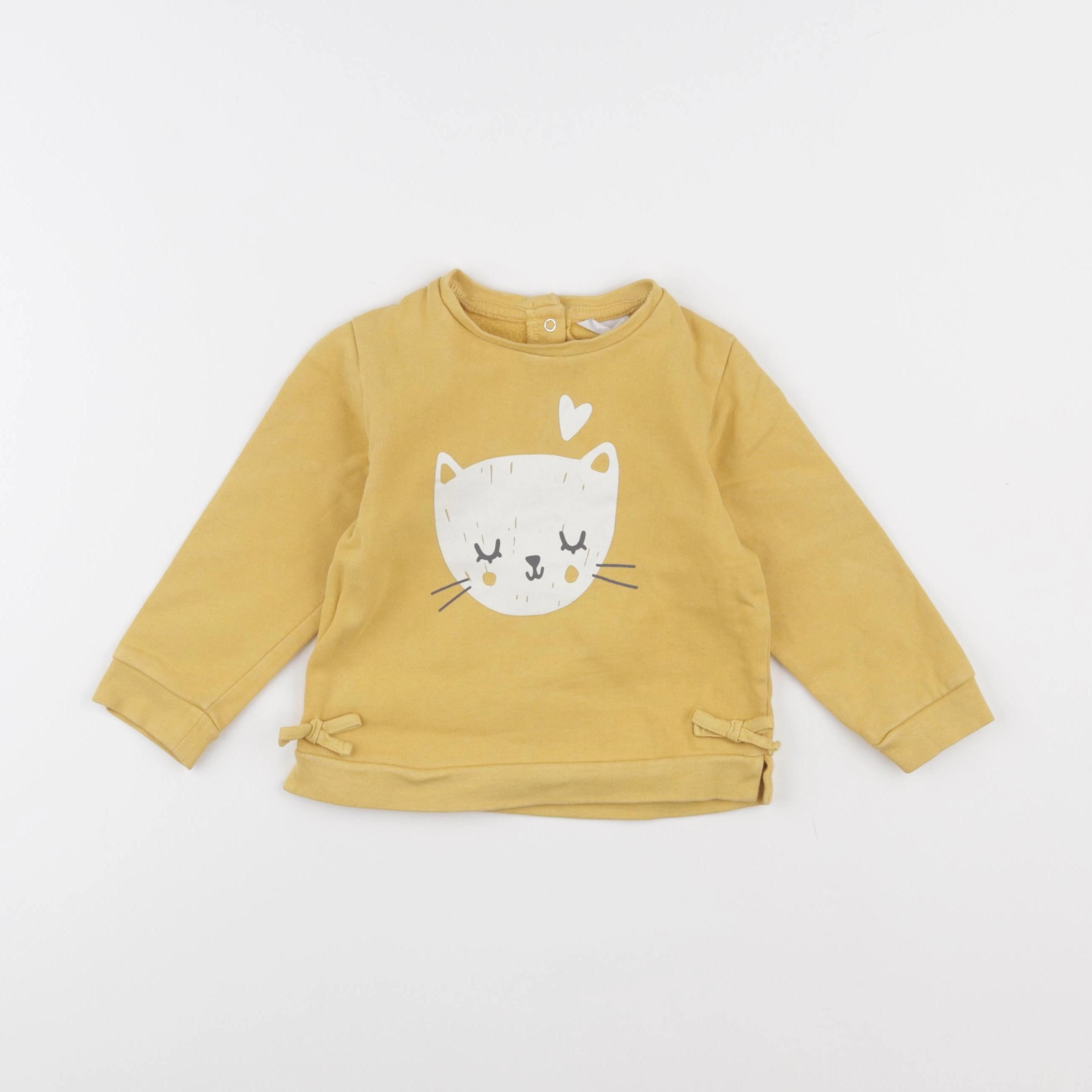 Vertbaudet - sweat jaune - 2 ans
