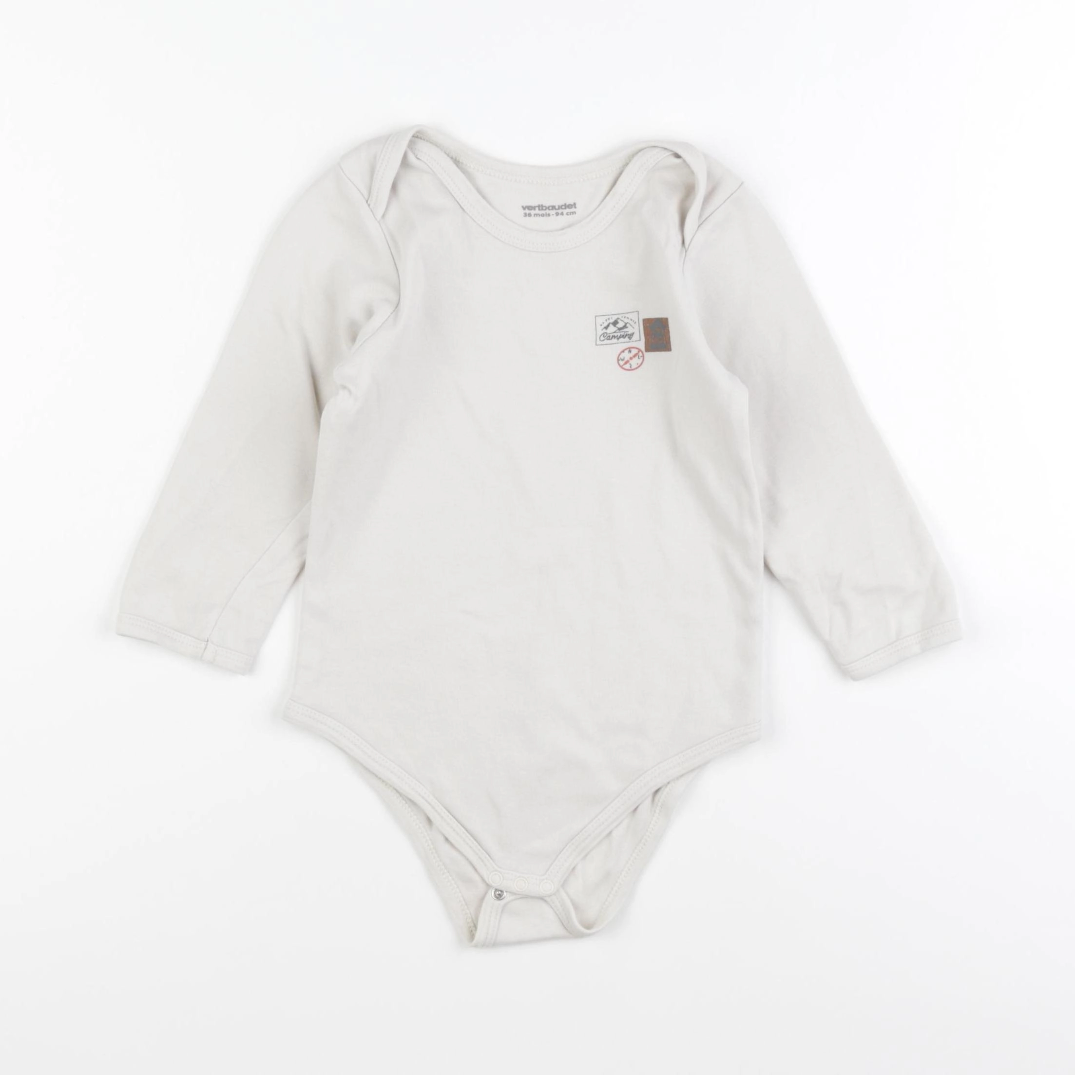 Vertbaudet - body beige - 36 mois