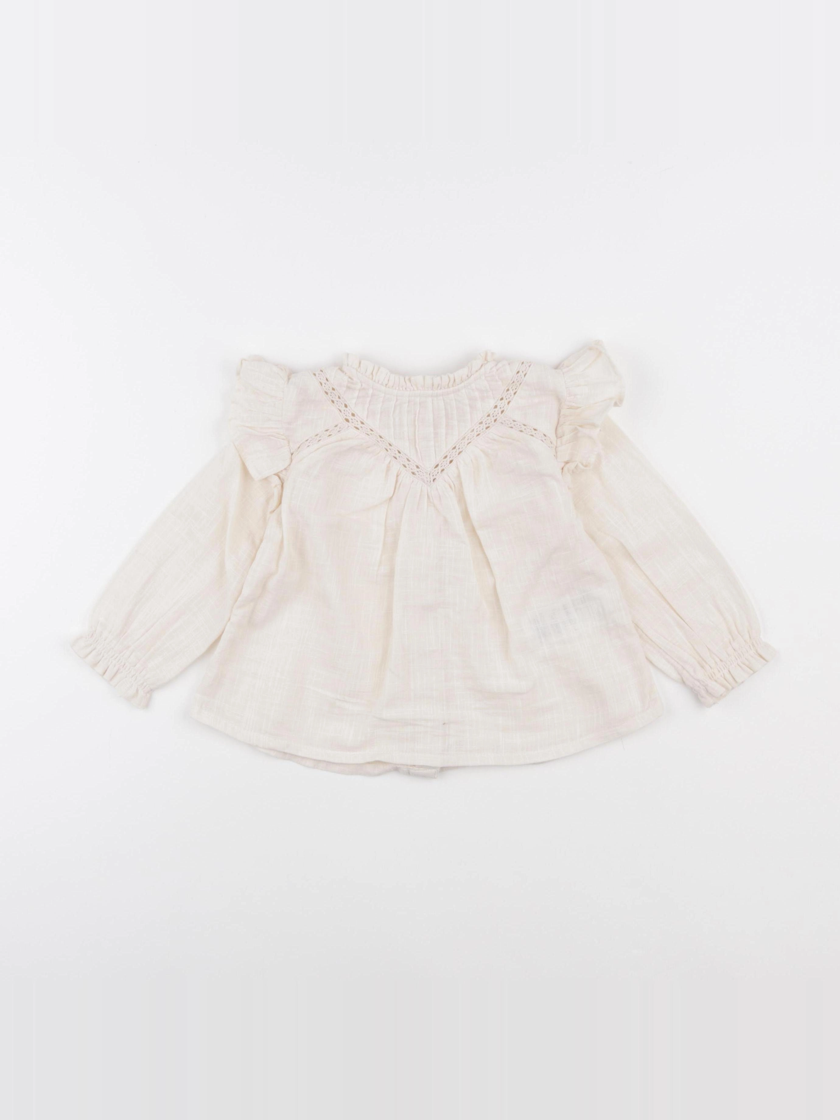 Vertbaudet - blouse beige - 18 mois