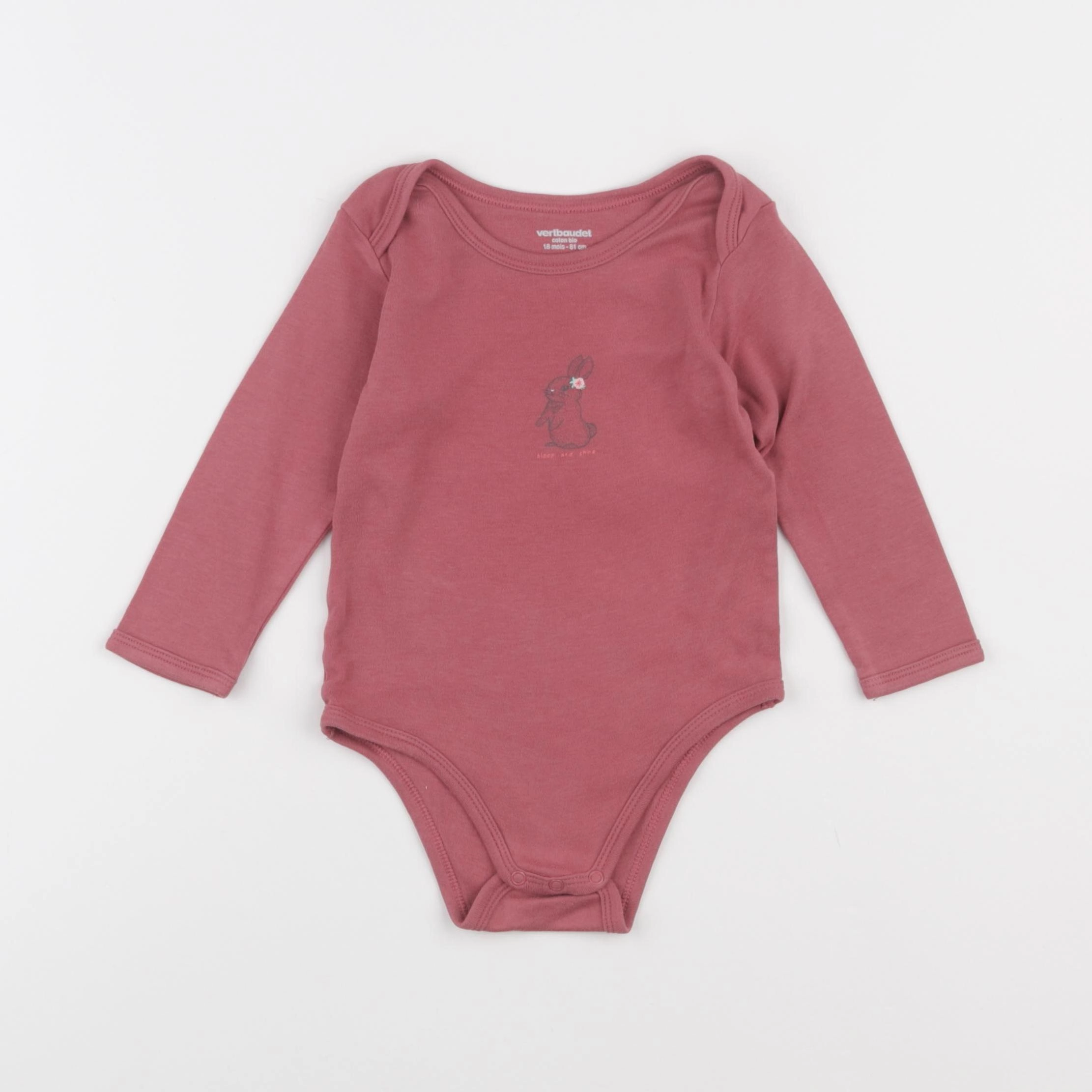 Vertbaudet - body rose - 18 mois