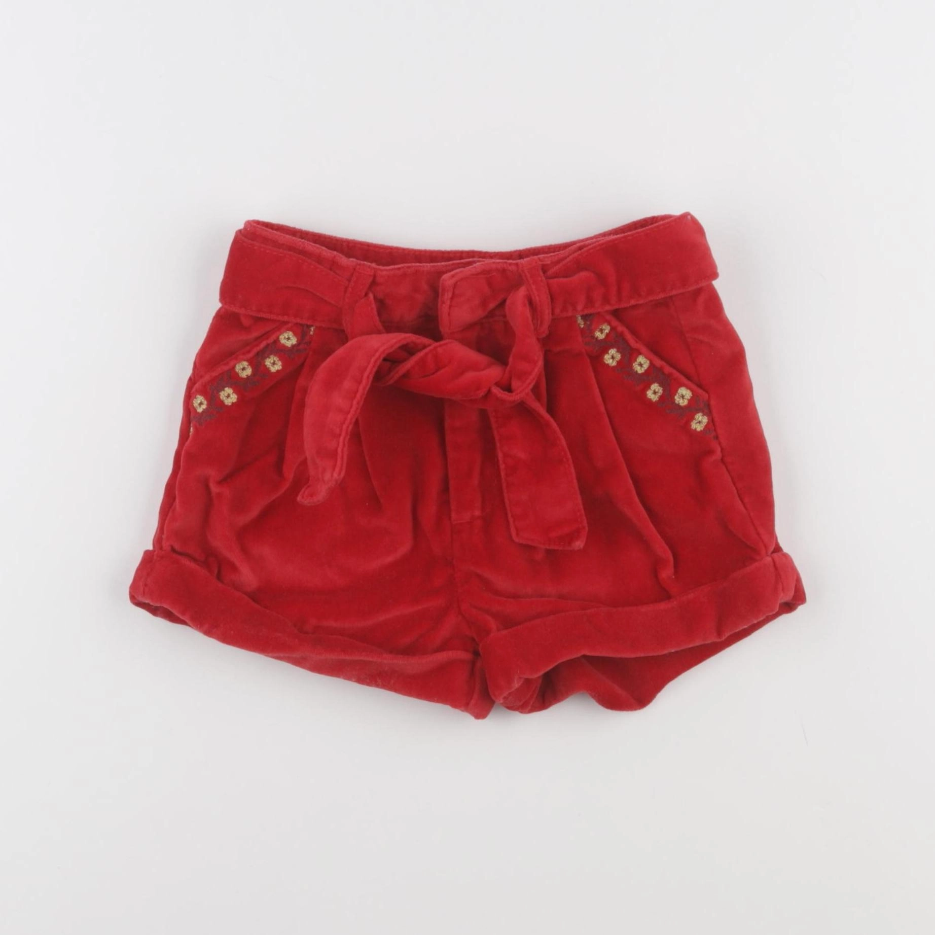 Vertbaudet - short rouge - 3 ans