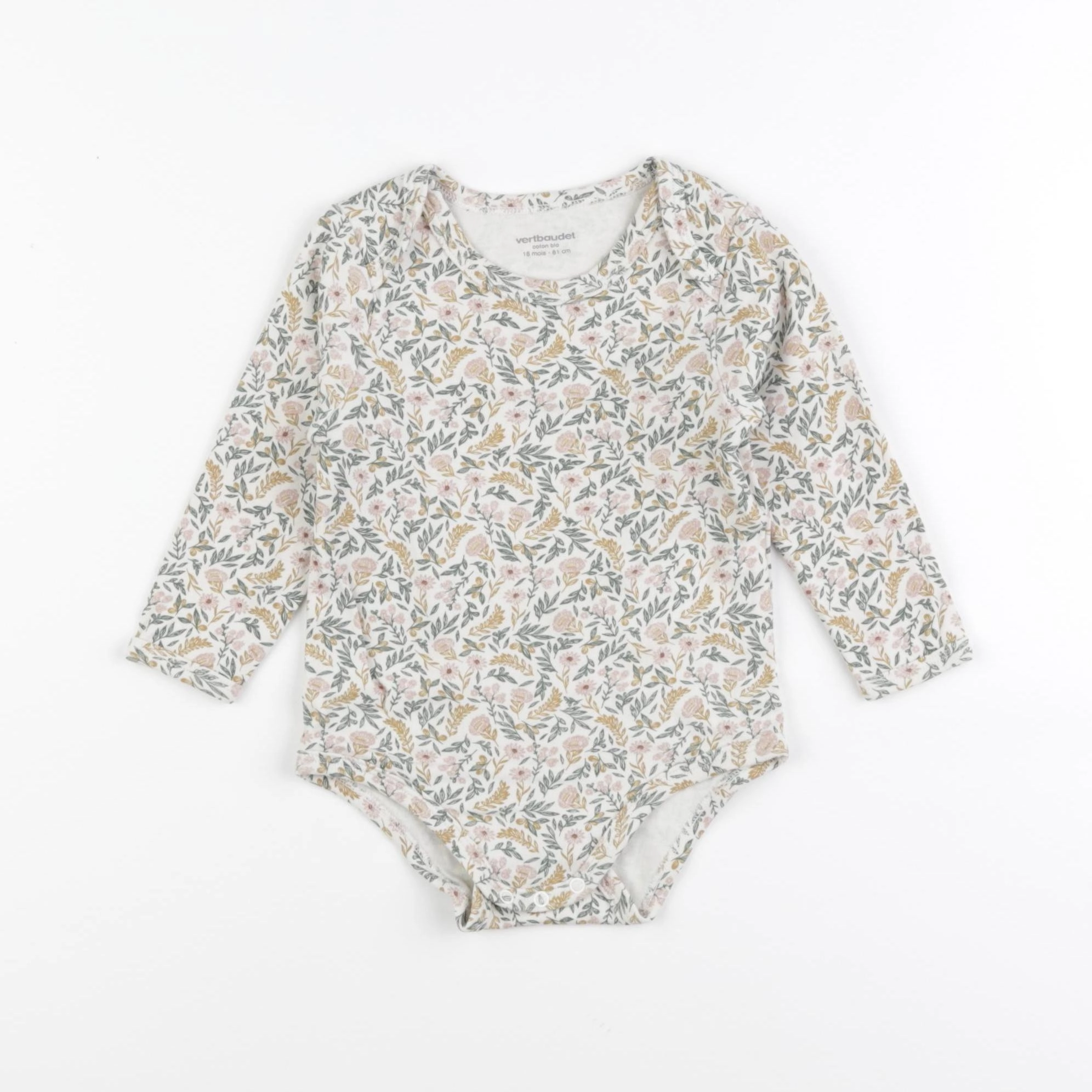 Vertbaudet - body beige - 18 mois