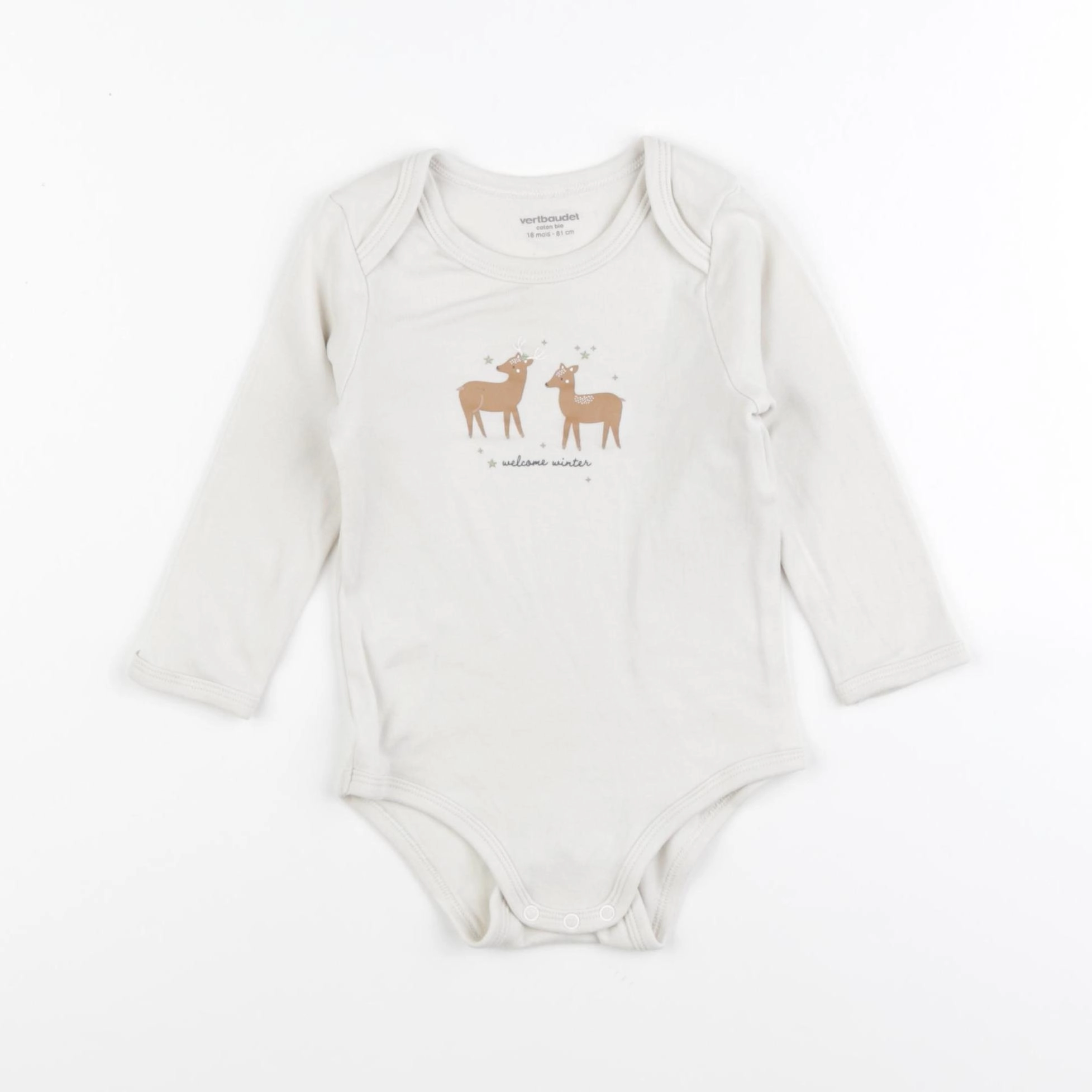 Vertbaudet - body beige - 18 mois