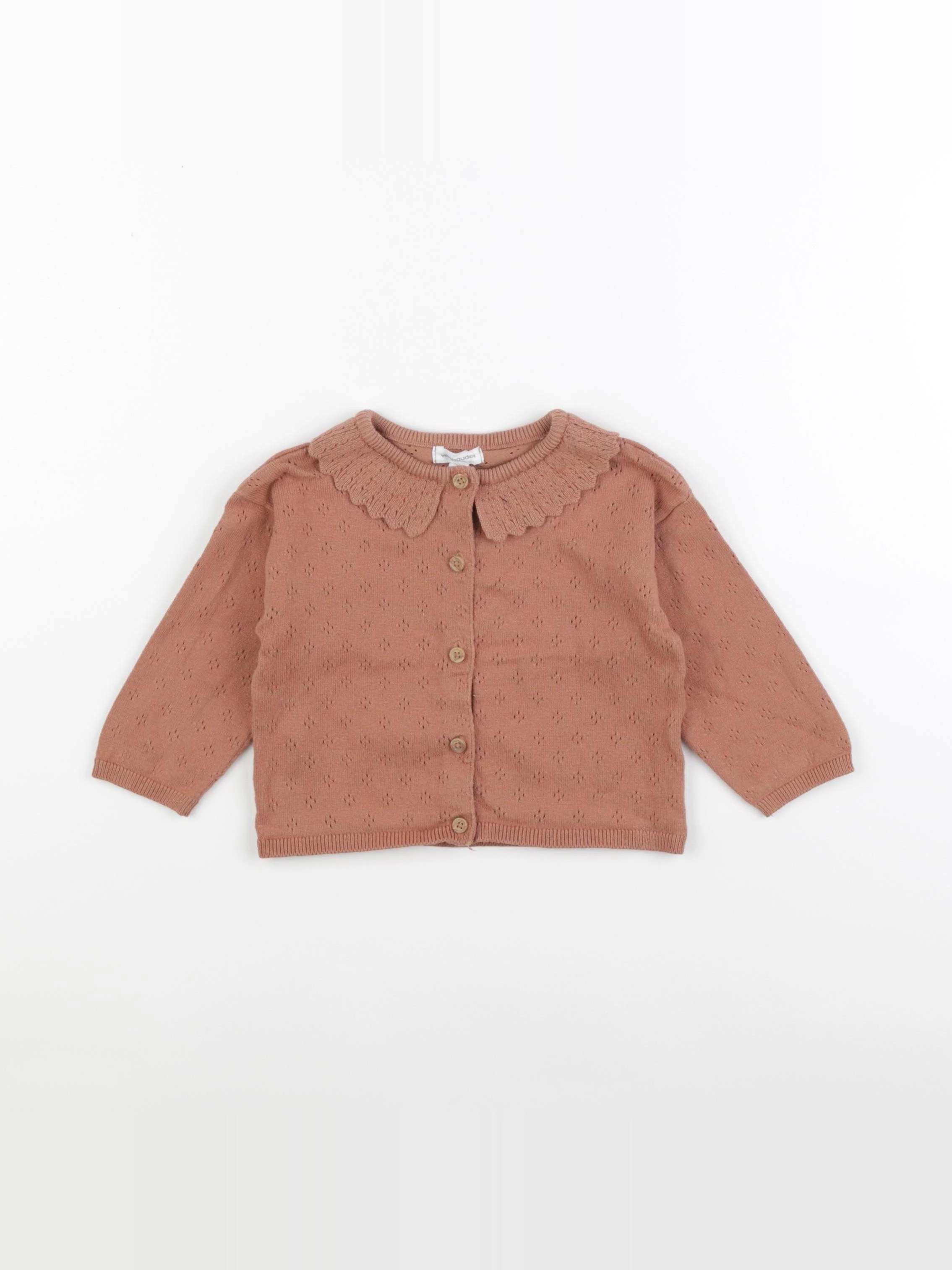 Vertbaudet - gilet rose - 12 mois