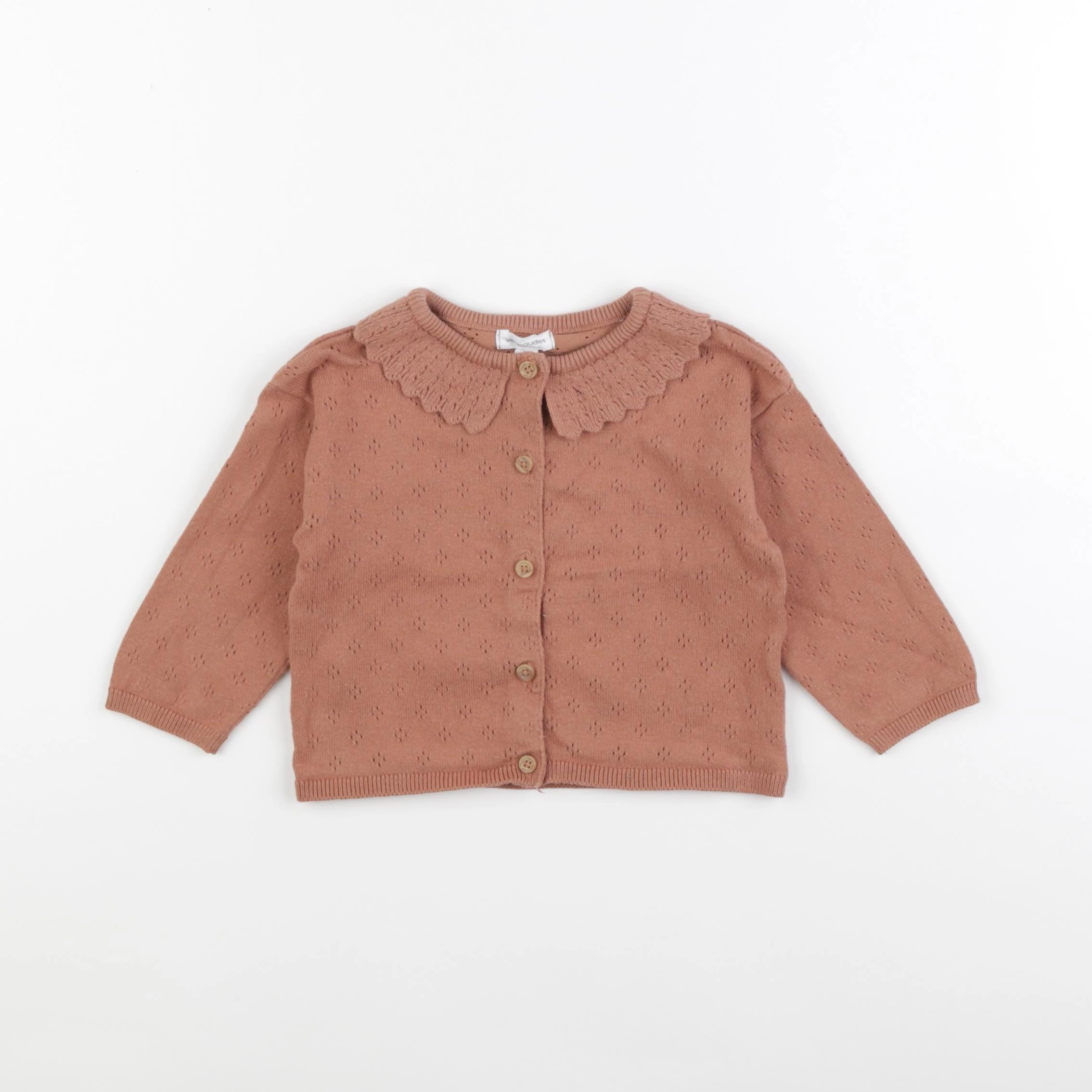 Vertbaudet - gilet rose - 12 mois