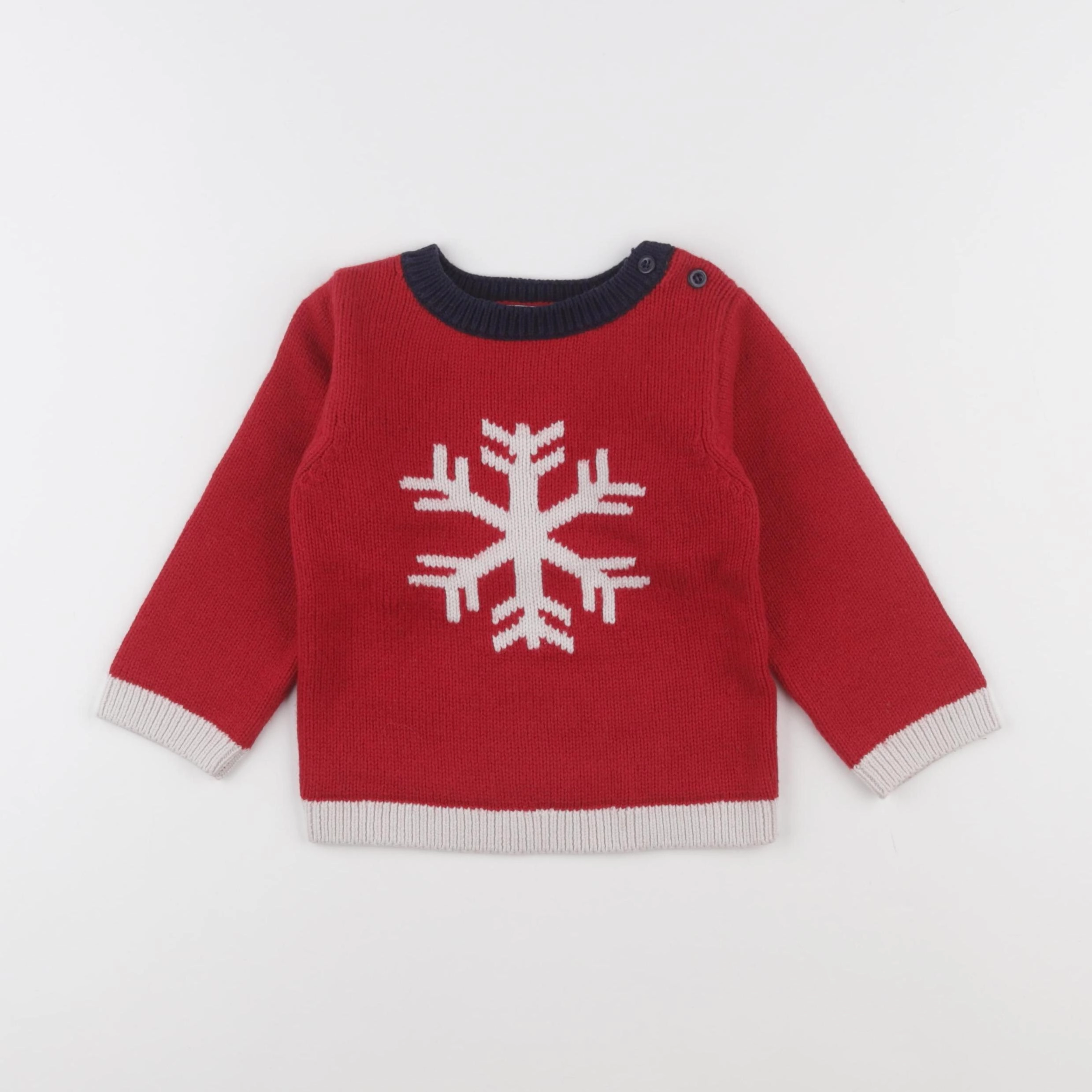Jacadi - pull rouge - 24 mois