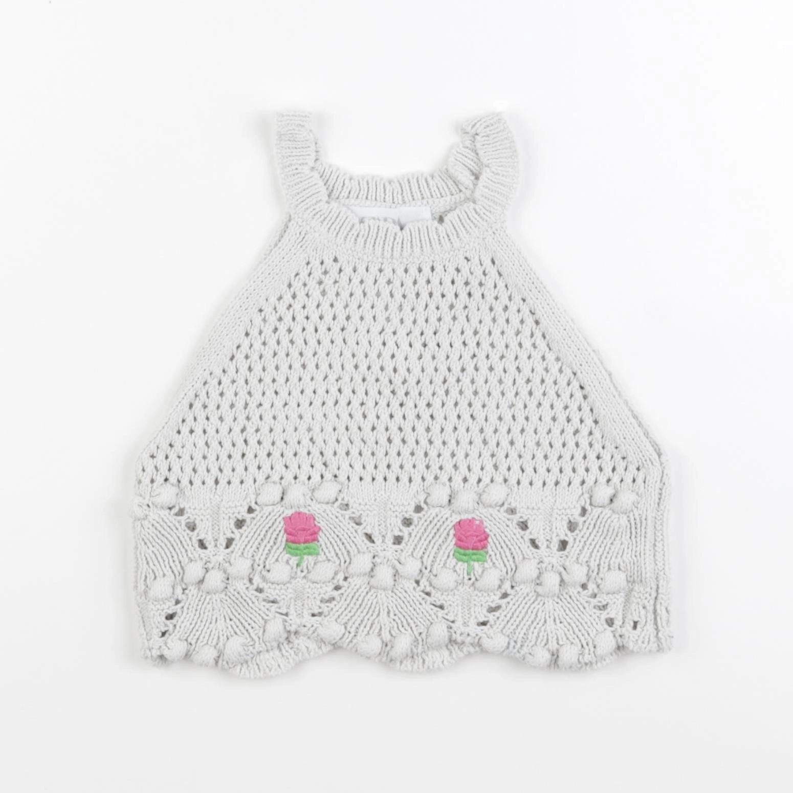 Zara - top crochet vert - 8/9 ans