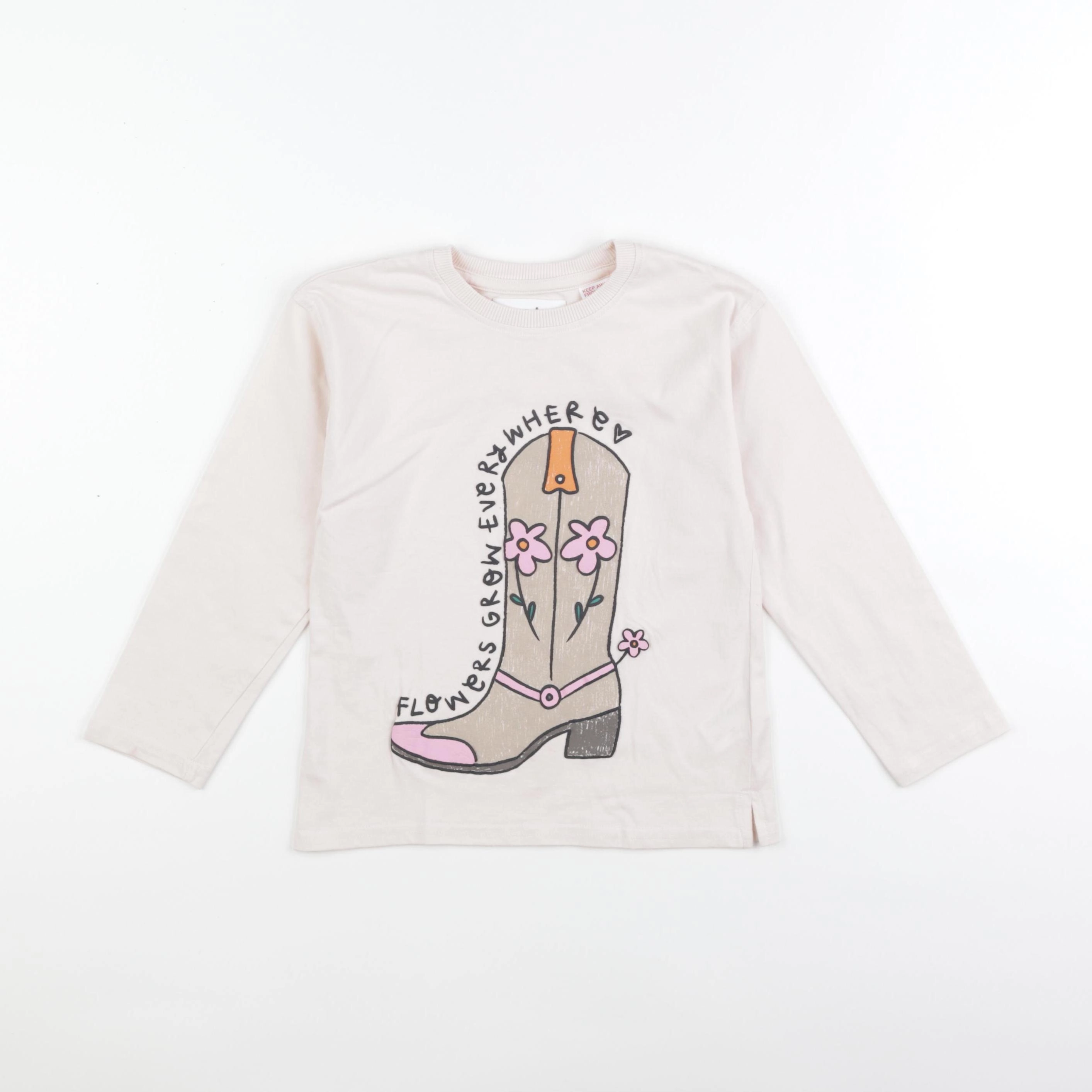 Zara - tee-shirt beige - 6 ans