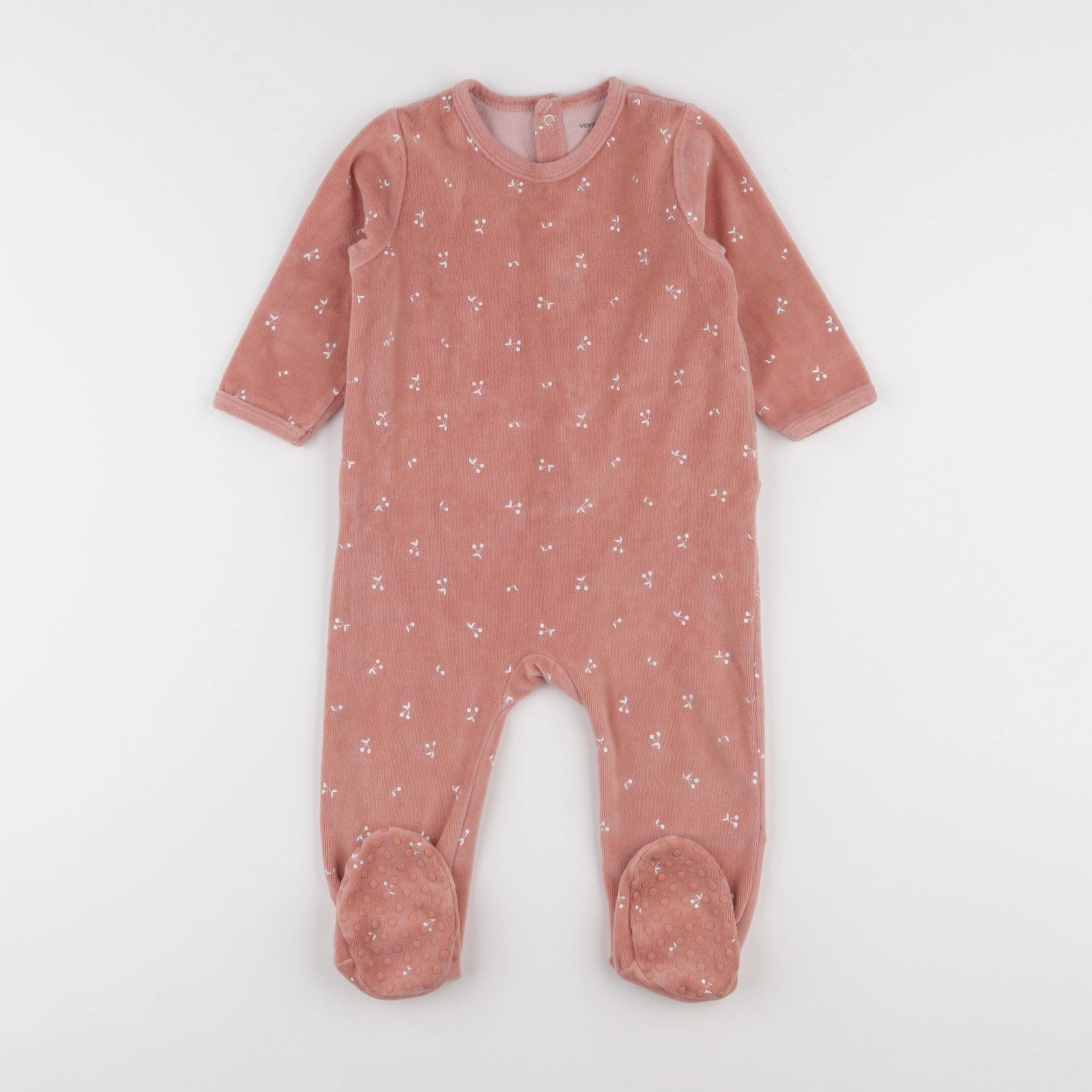 Vertbaudet - pyjama velours rose - 18 mois