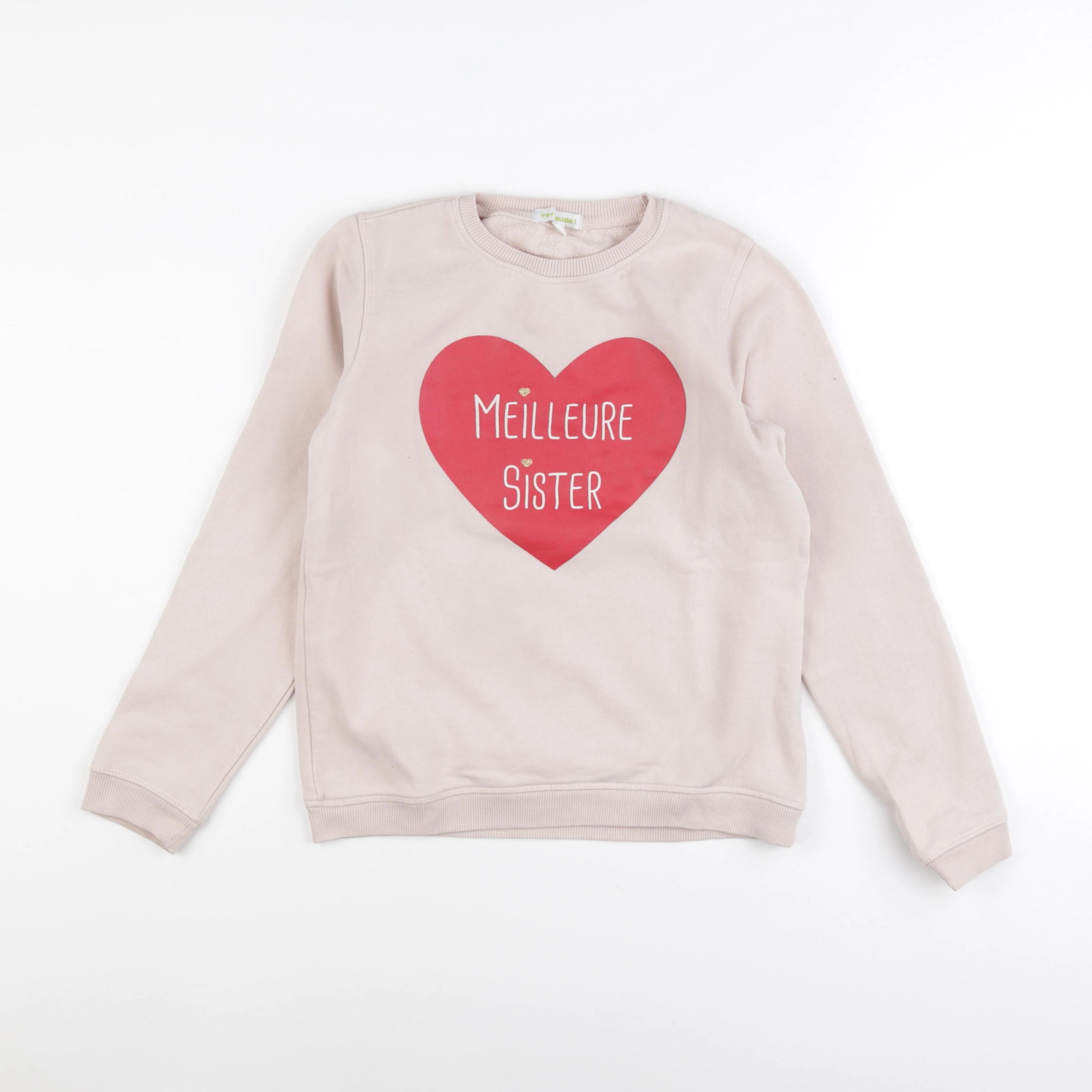 Vertbaudet - sweat rose - 10 ans