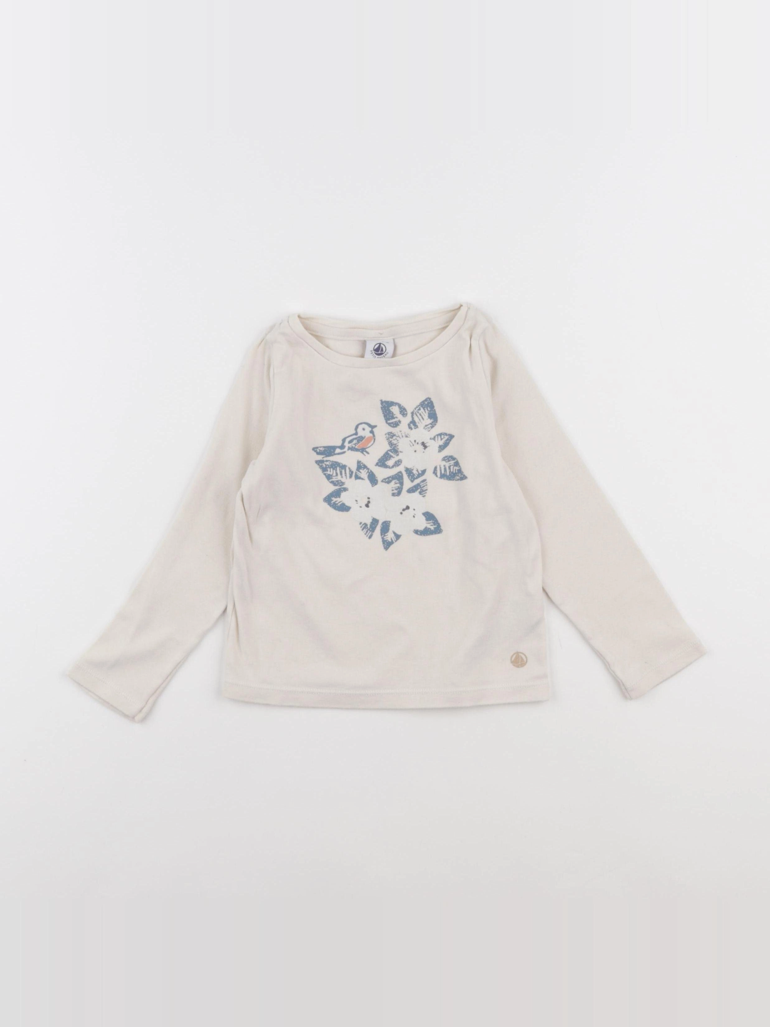 Petit Bateau - tee-shirt beige - 3 ans