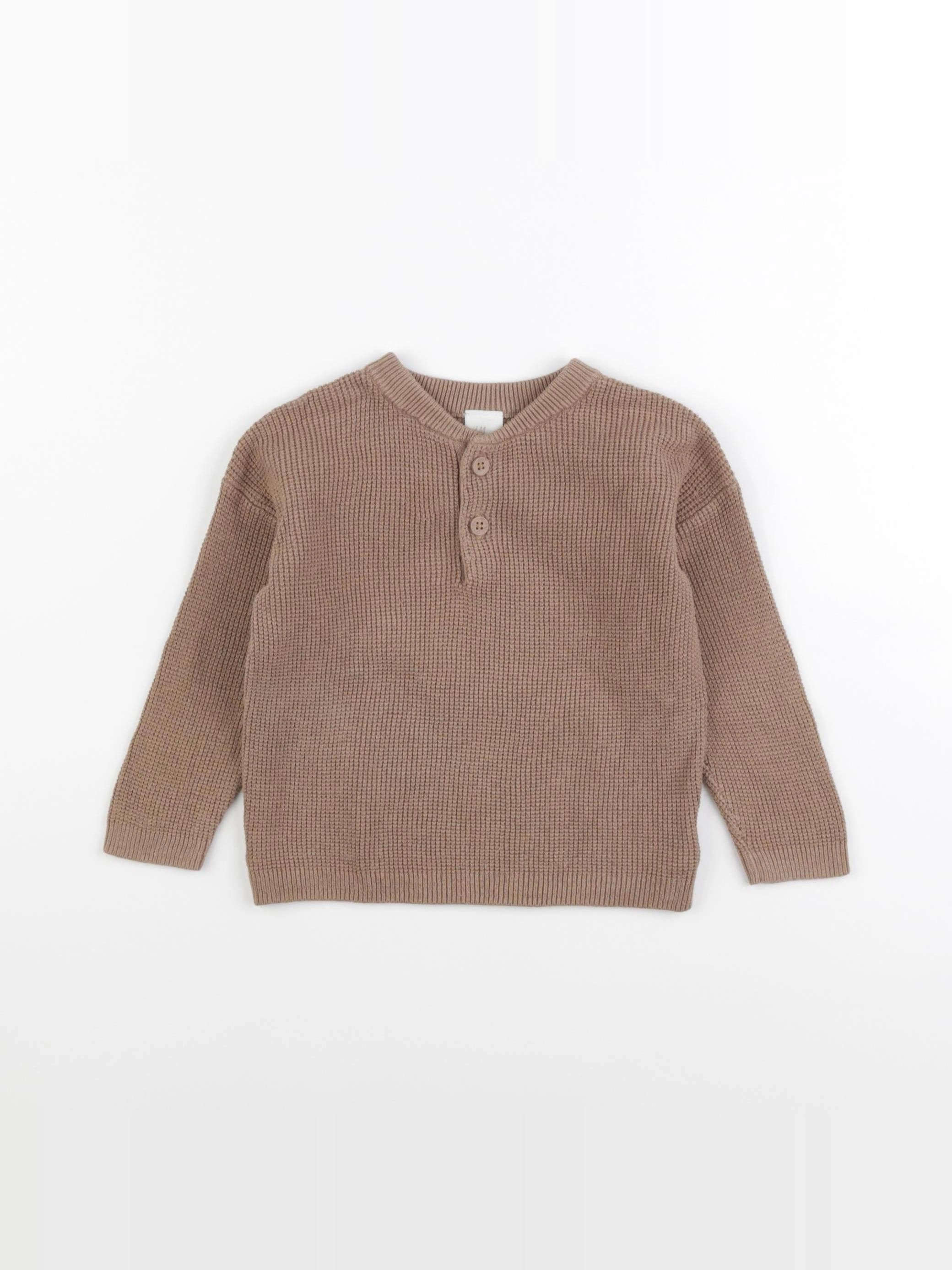 H&M - pull marron - 9/12 mois