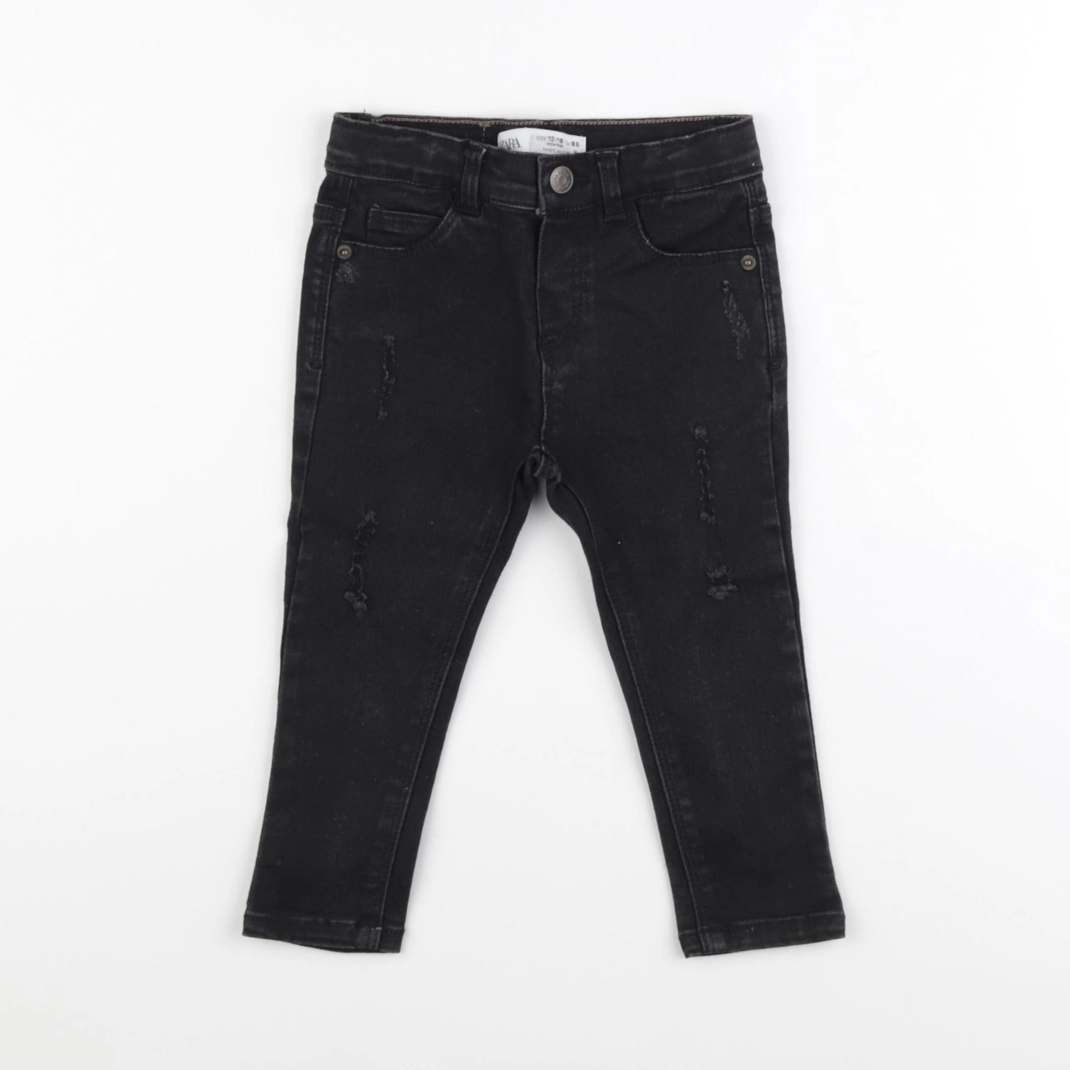 Zara - pantalon noir - 12/18 mois