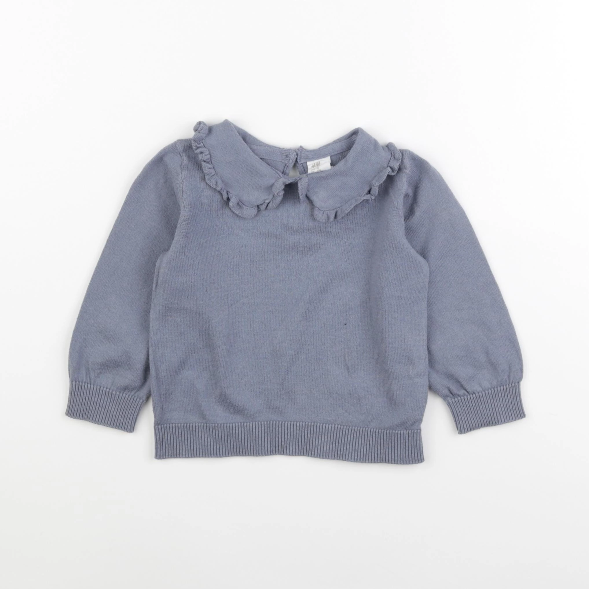 H&M - pull bleu - 9/12 mois