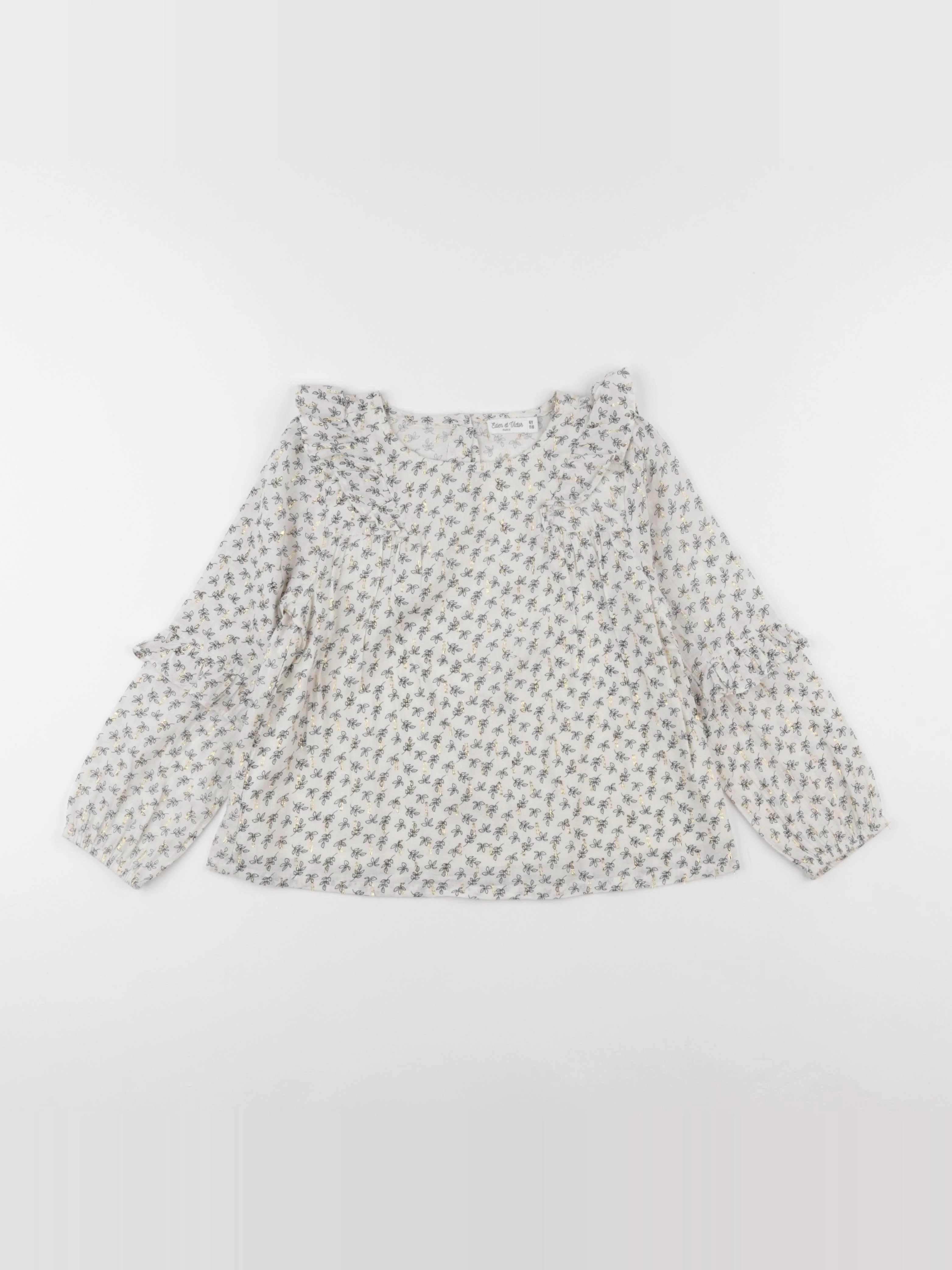 Eden & Victor - blouse beige, or - 6 ans