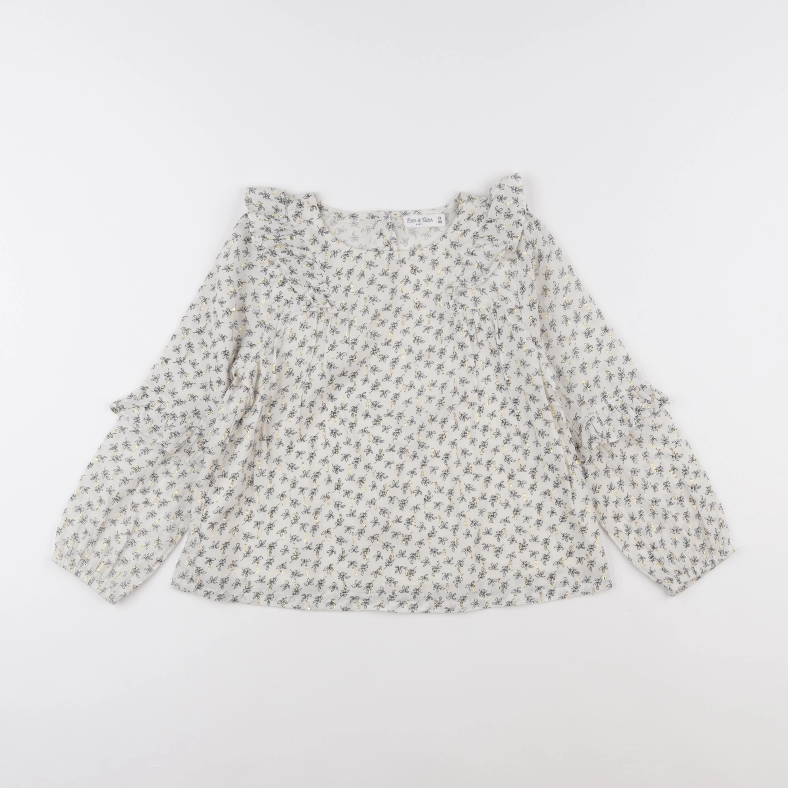Eden & Victor - blouse beige, or - 6 ans
