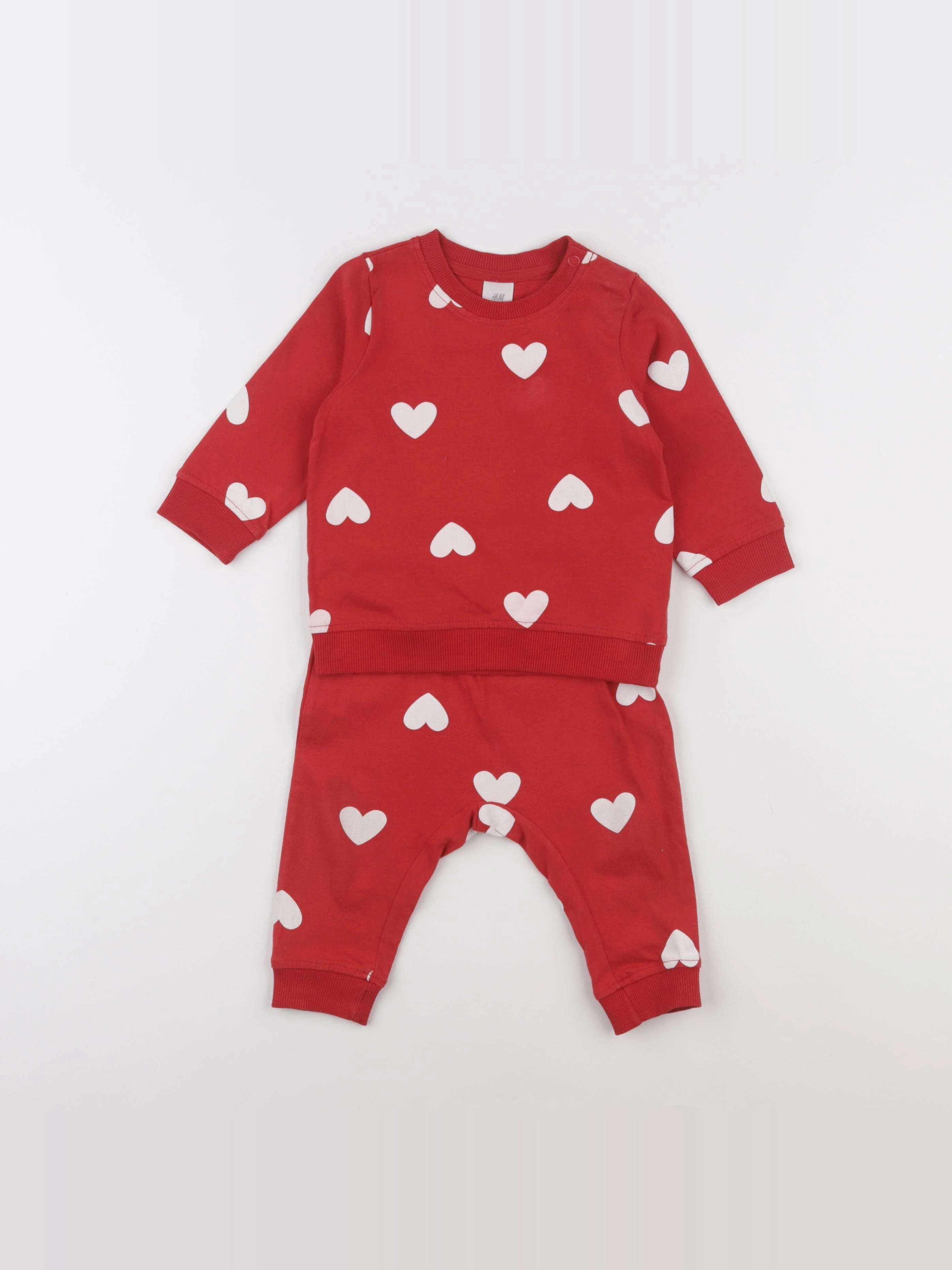 H&M - ensemble rouge - 6/9 mois